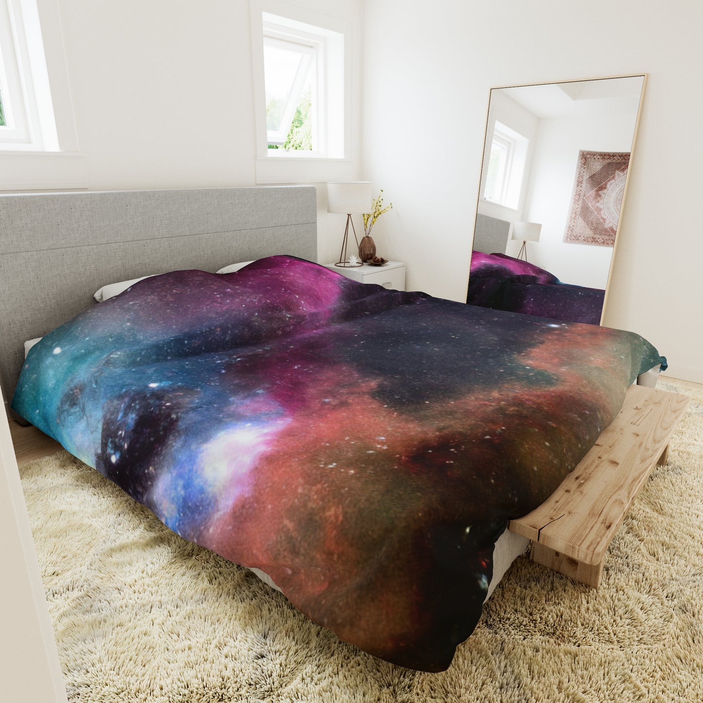Alice's Interdimensional Odyssey - Astronomy Duvet Bed Cover