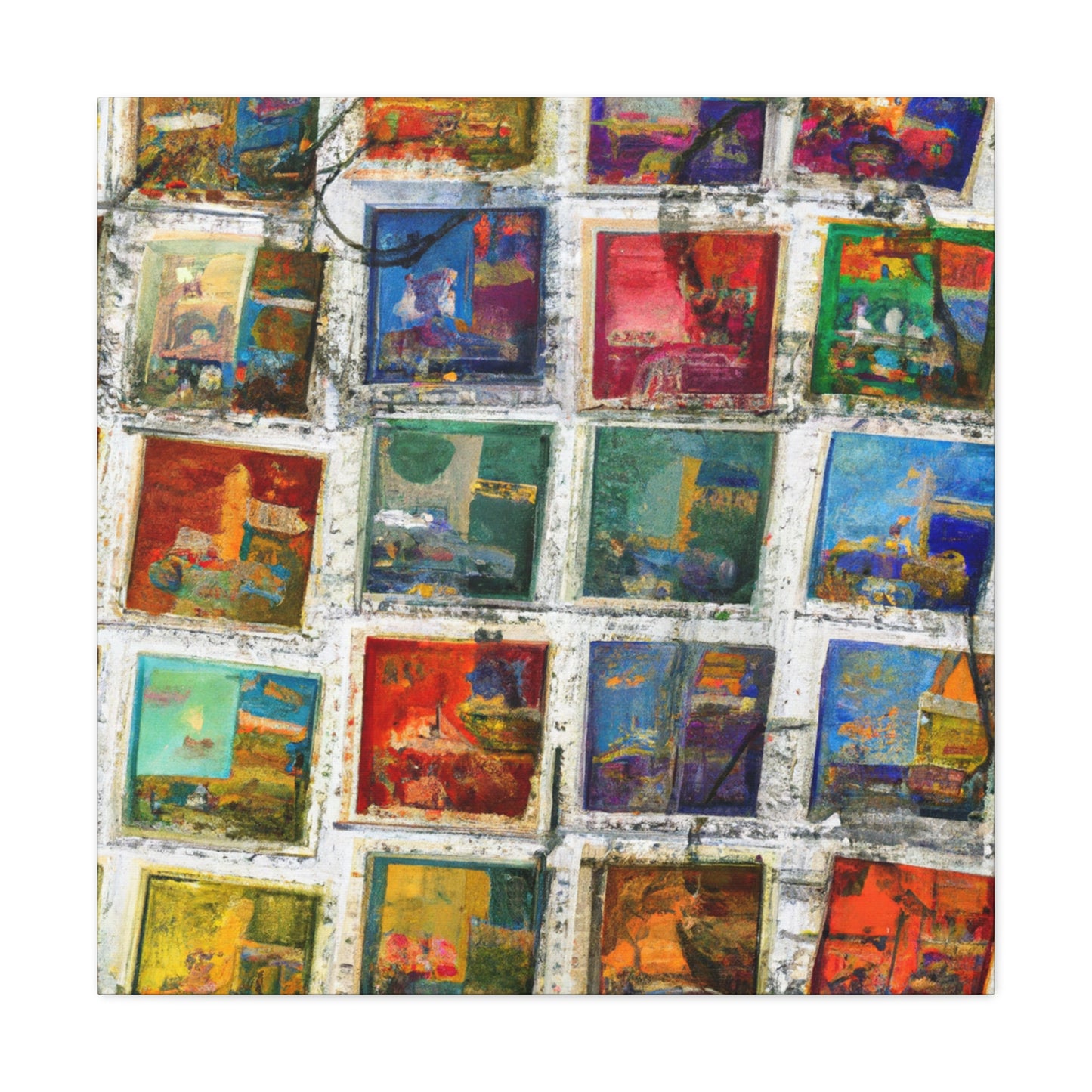 World Postage Treasures - Postage Stamp Collector Canvas Wall Art