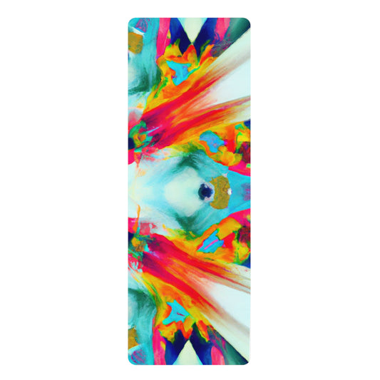 Psychedelic Trippy Design Rubber Yoga Exercise Mat