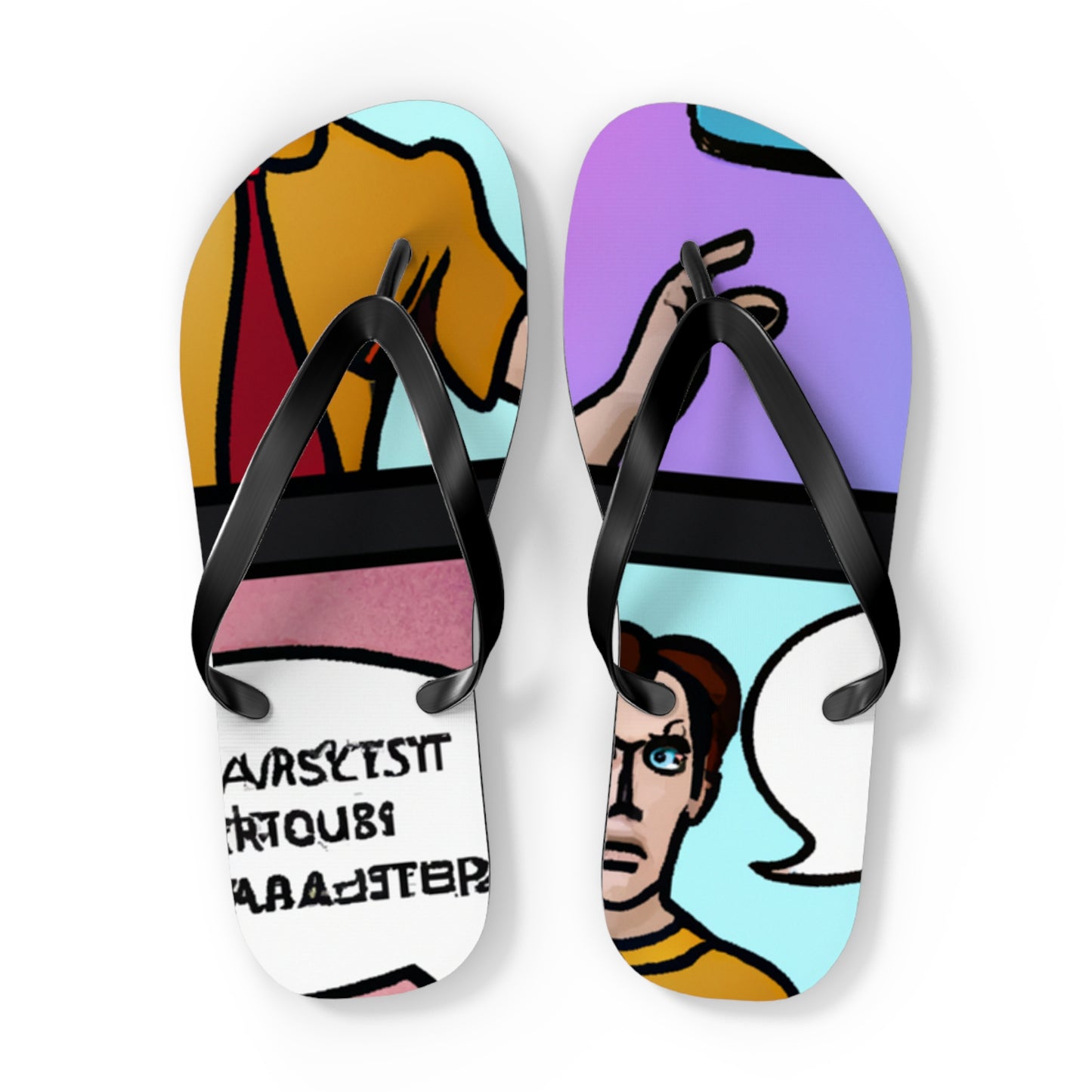 Captain Flashbolt! - Comics Collector Flip Flop Beach Sandals