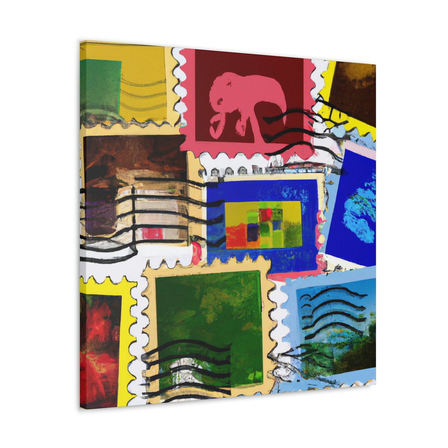 International Heritage Stamps - Postage Stamp Collector Canvas Wall Art