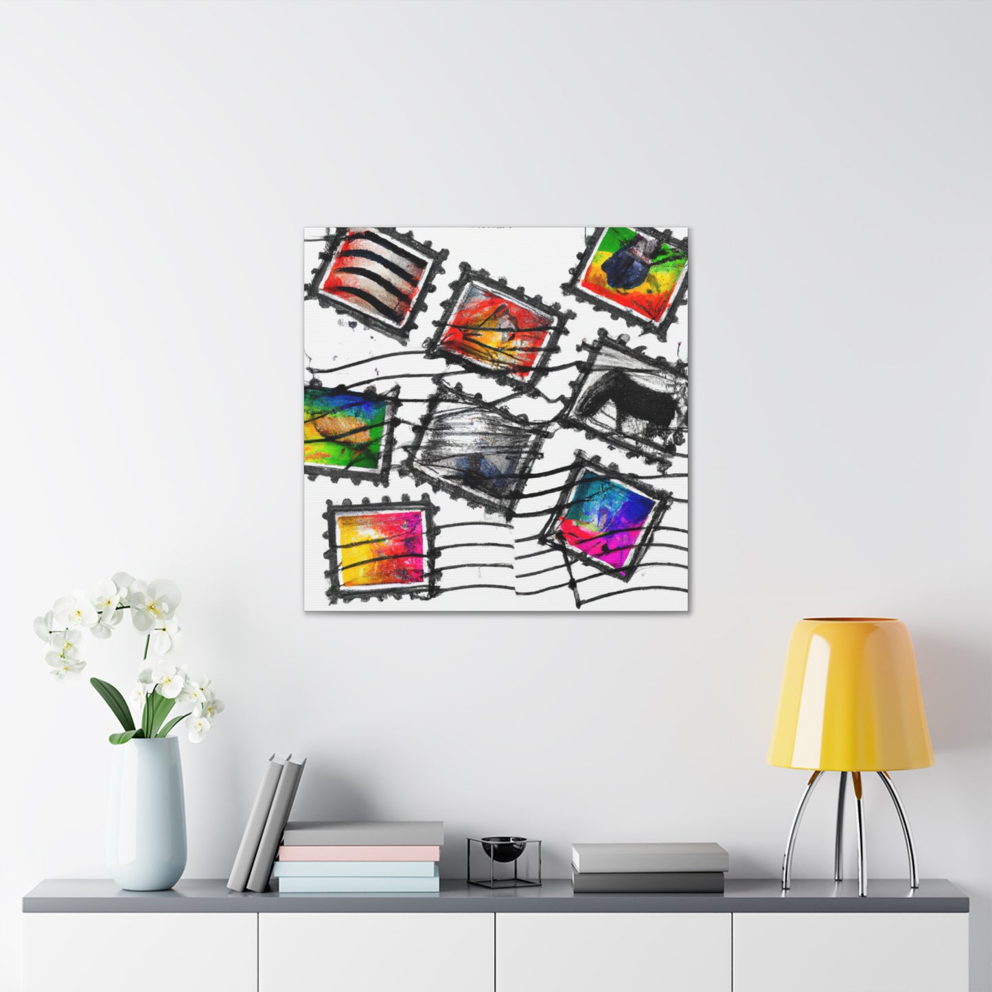 International Heritage Stamps. - Postage Stamp Collector Canvas Wall Art