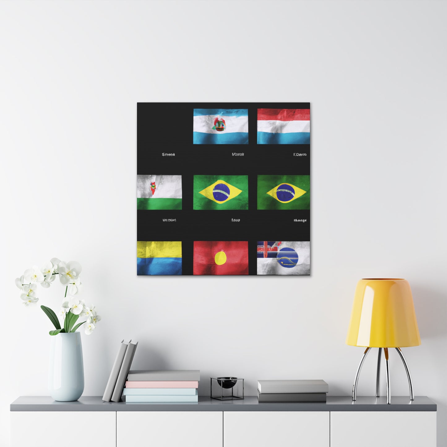 Elizabeth Whittemore - Flags Of The World Canvas Wall Art