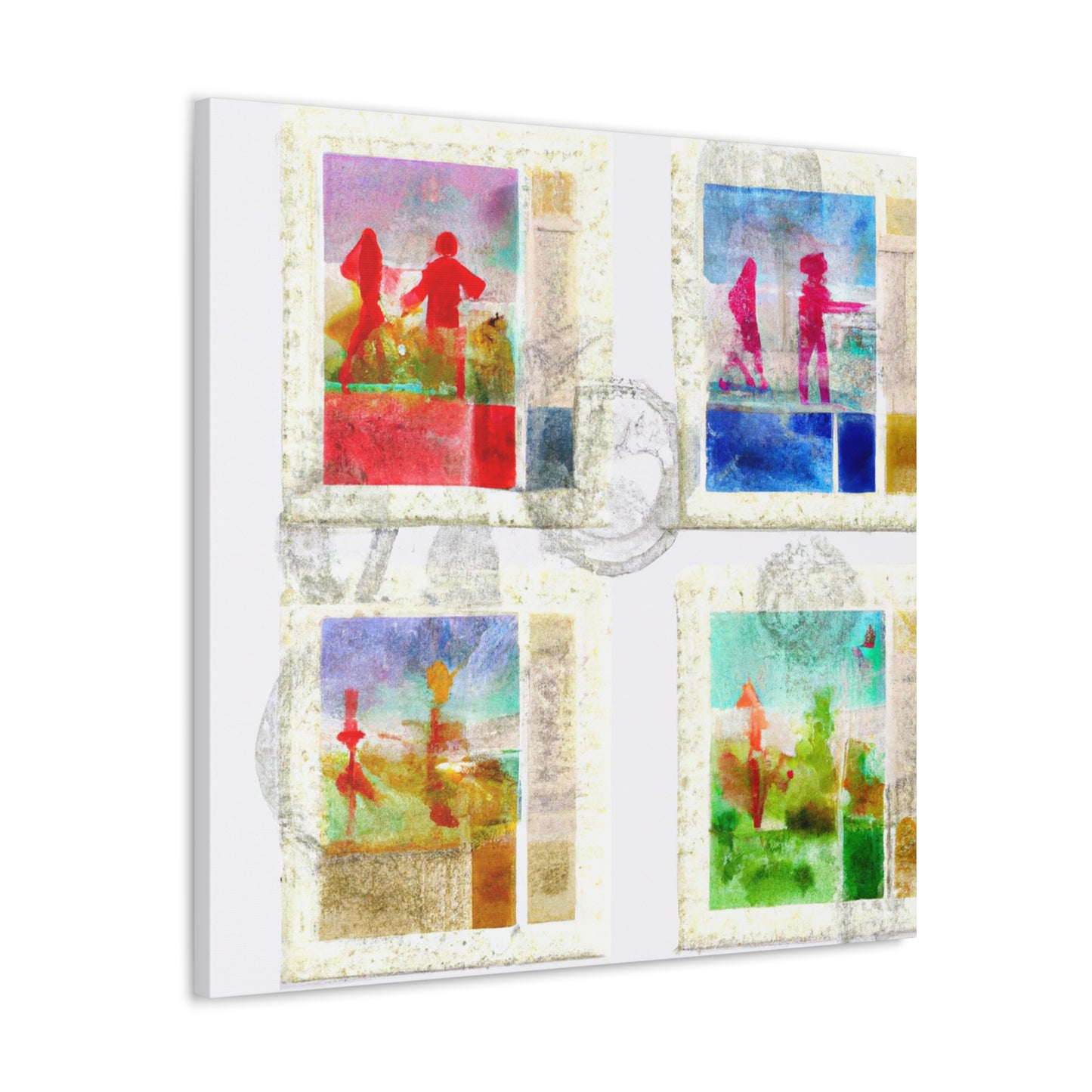 Global Traveler Series - Postage Stamp Collector Canvas Wall Art