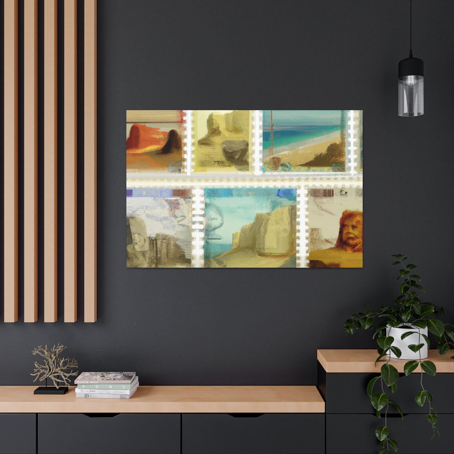 Globetrotter Postage Stamps - Postage Stamp Collector Canvas Wall Art