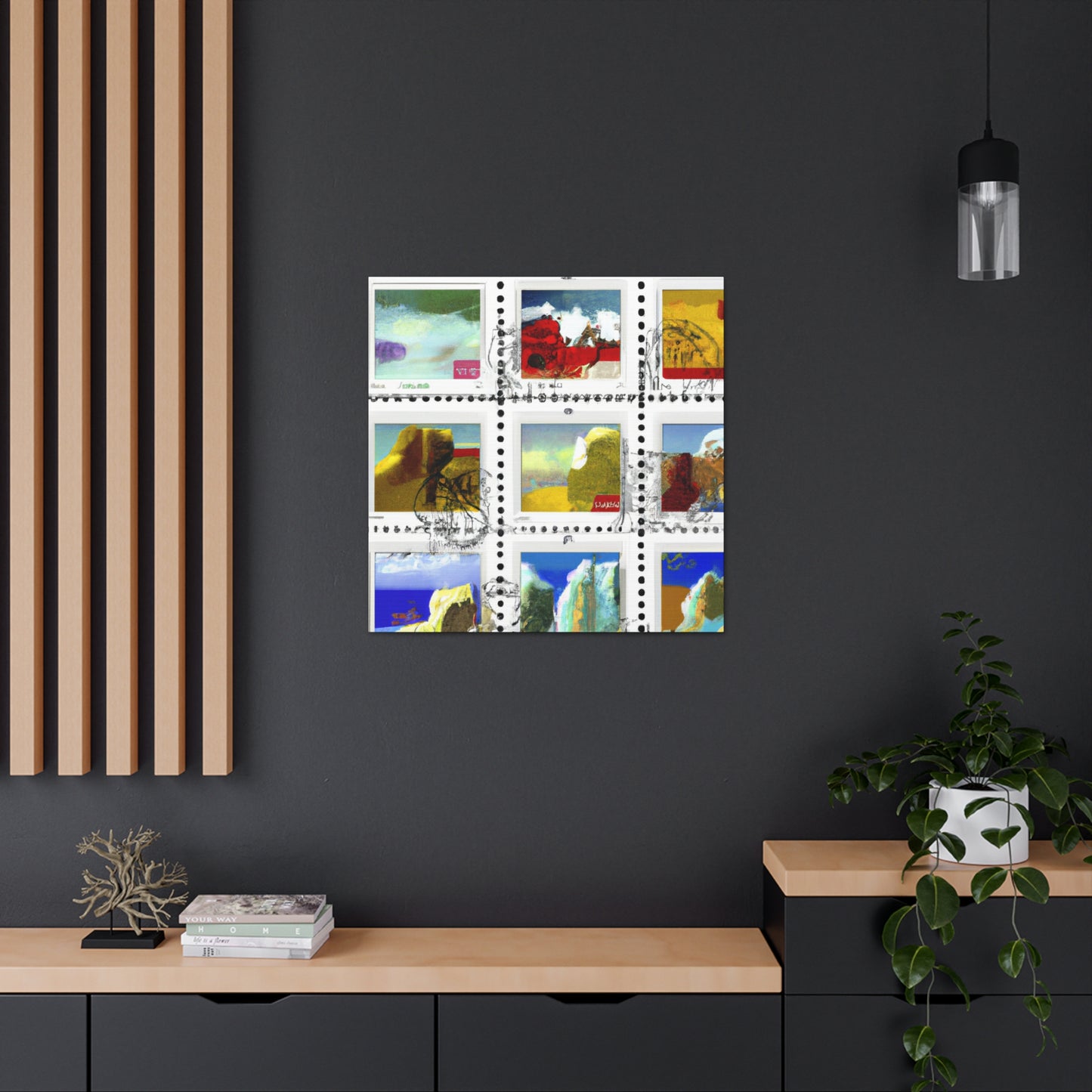 Global Friendship Stamps. - Postage Stamp Collector Canvas Wall Art