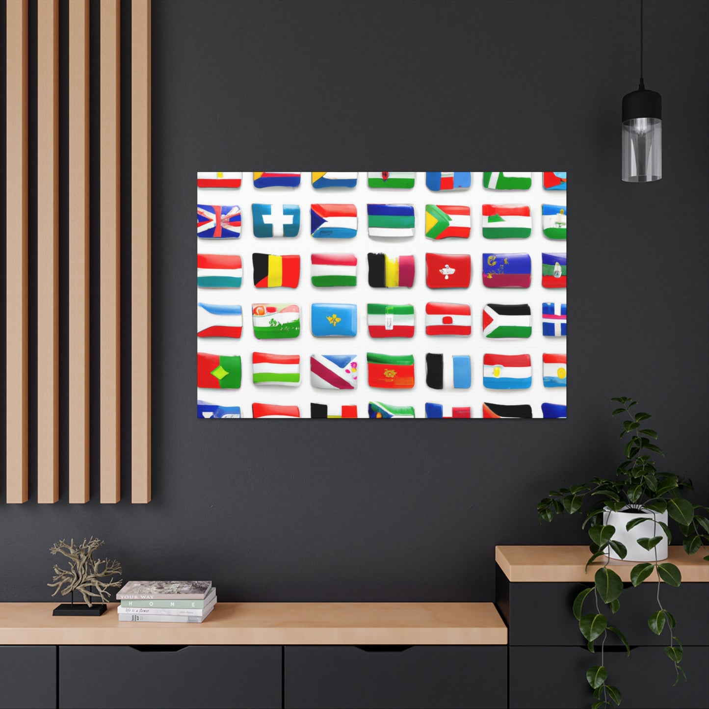 Jane Austen Flagmaker - Flags Of The World Canvas Wall Art