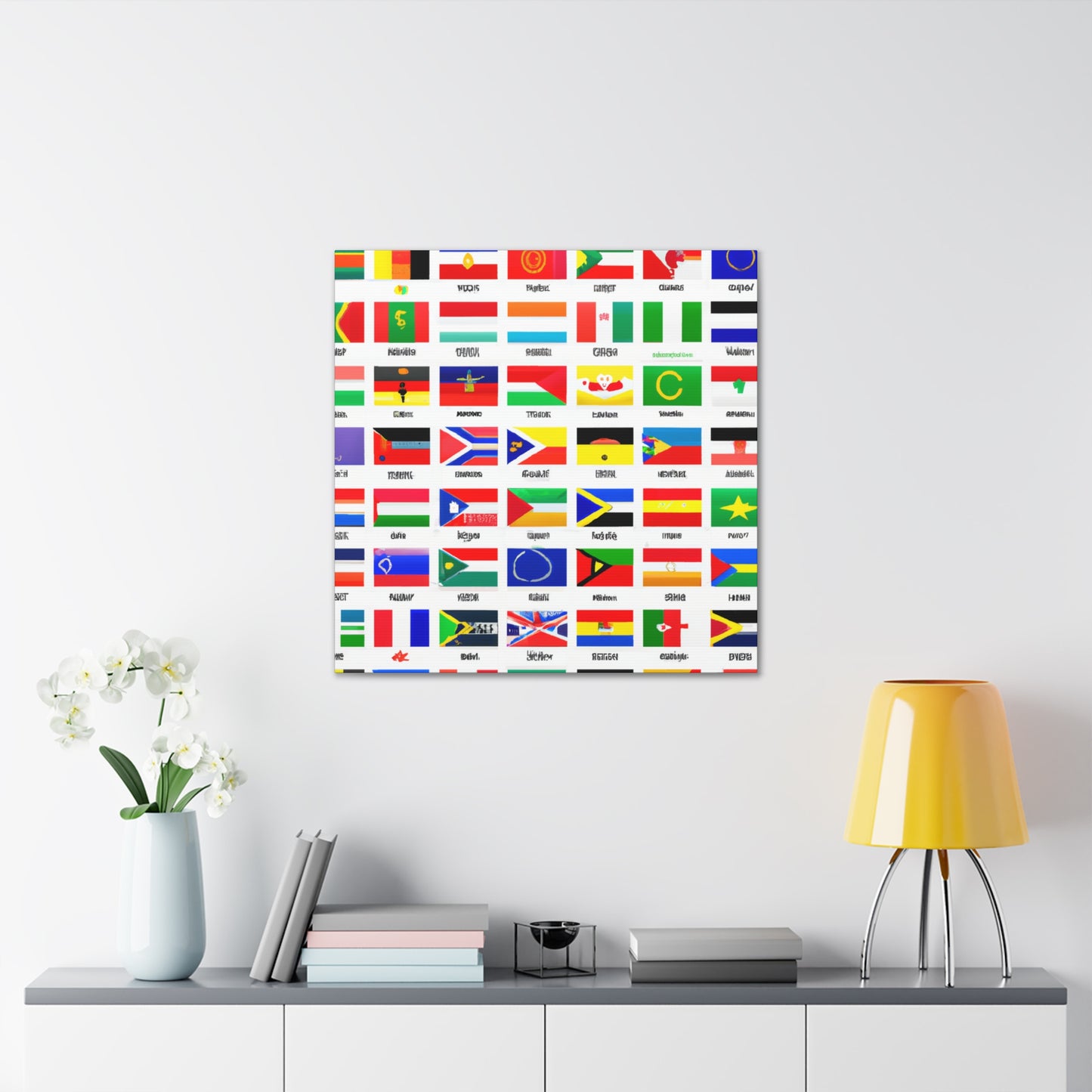 Adam Clarkson, Flag Designer of the 1800's - Flags Of The World Canvas Wall Art