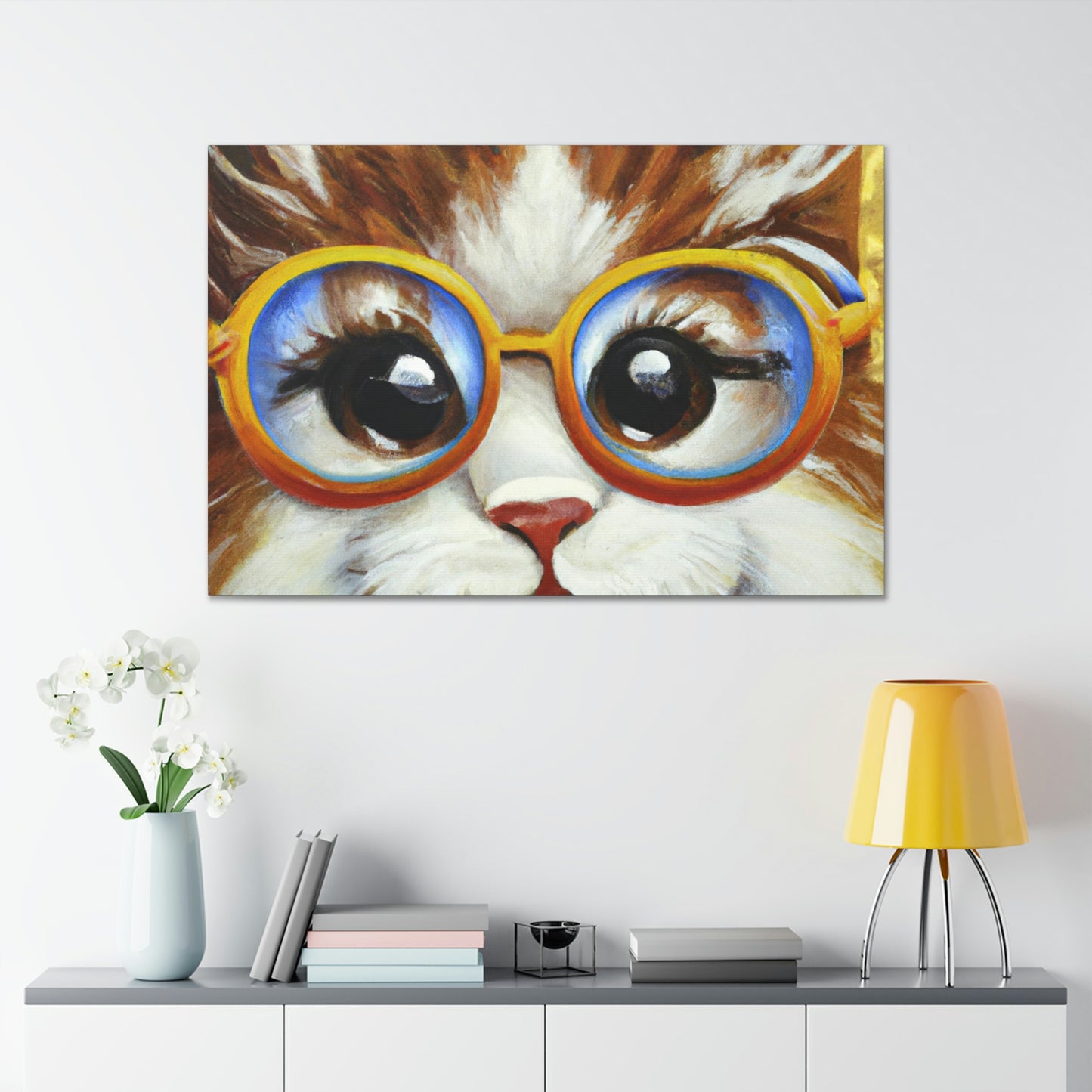 Sylvester Fluffles - Cat Lovers Canvas Wall Art