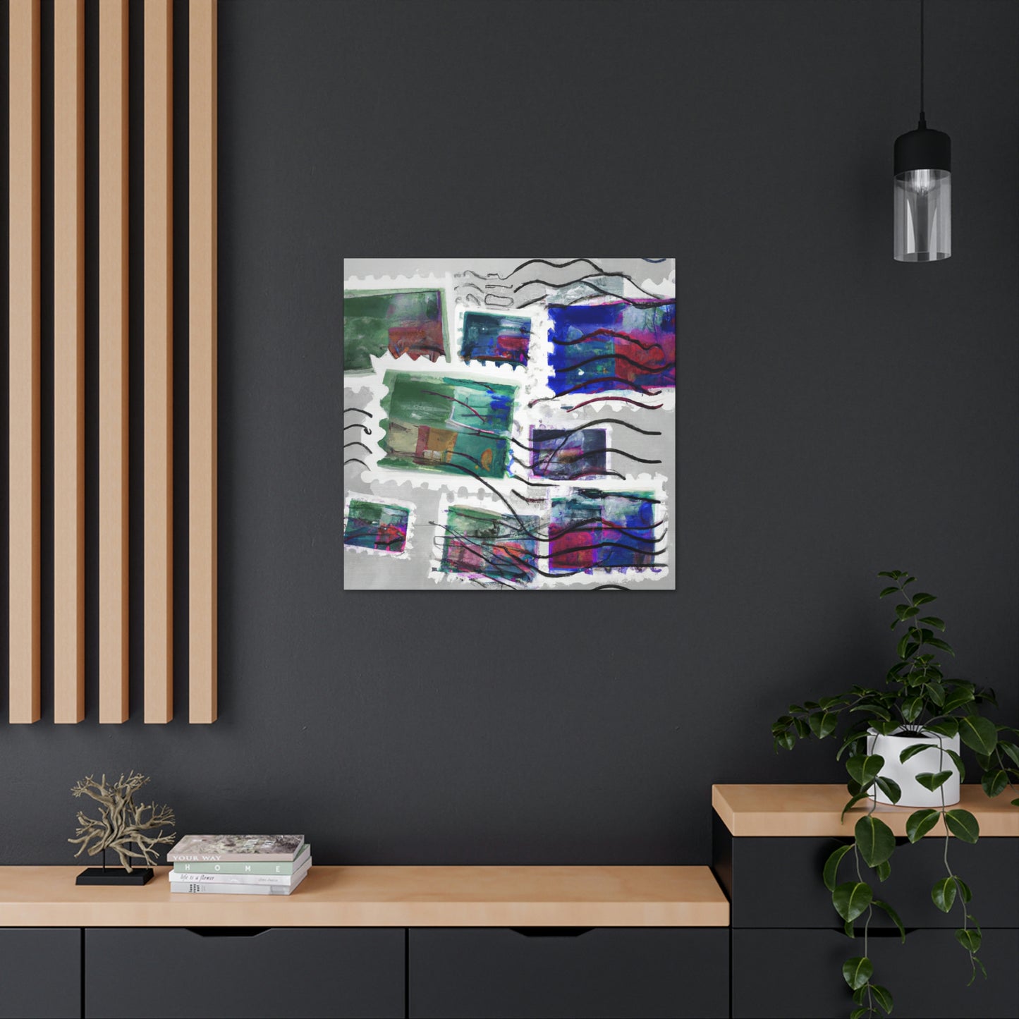 World of Wonders: A Collection of International Postage Stamps - Canvas