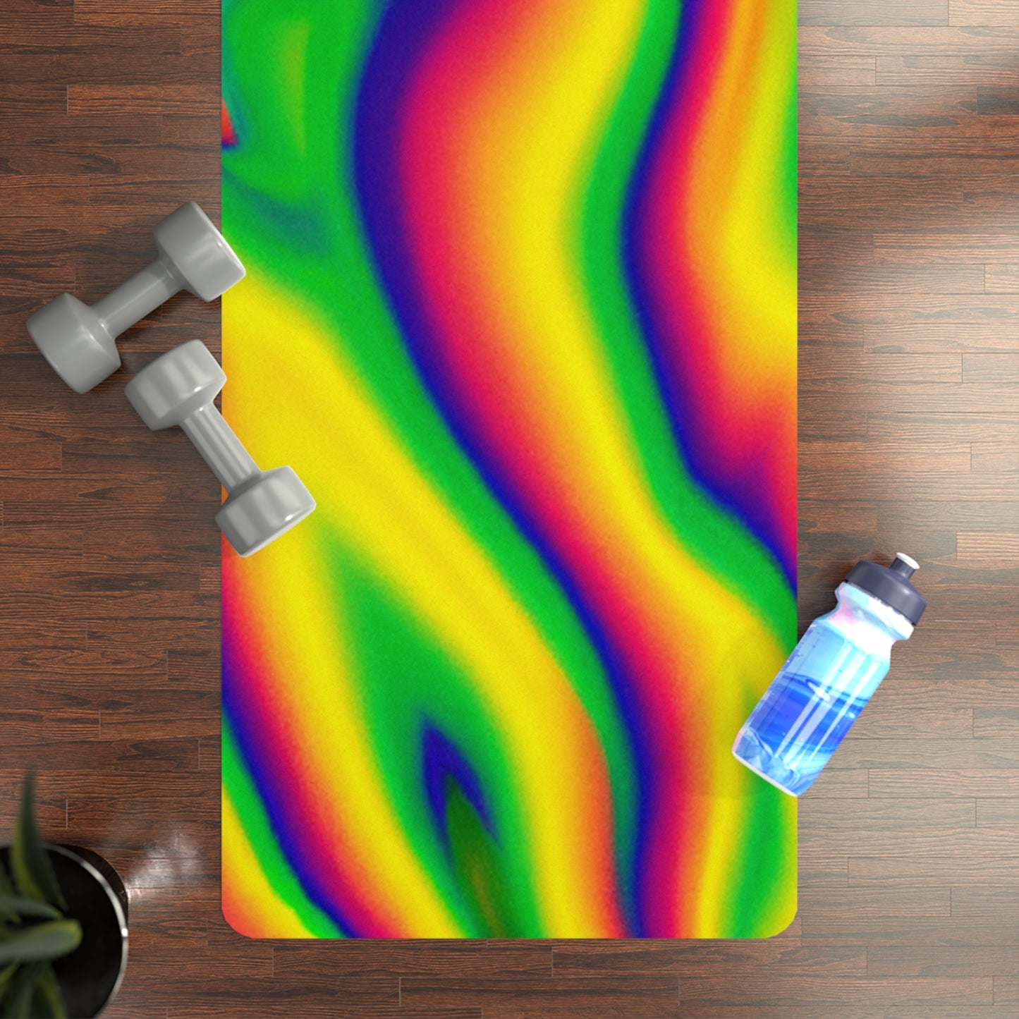 Doris Bloomingtree - Psychedelic Yoga Exercise Workout Mat - 24″ x 68"