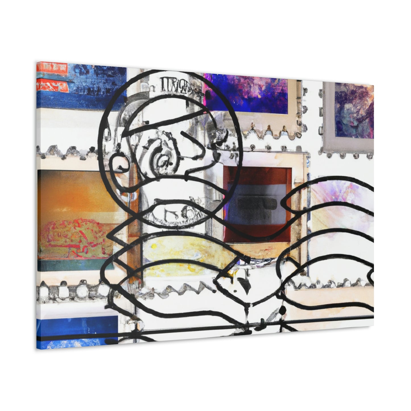Global Voyage Collection - Postage Stamp Collector Canvas Wall Art