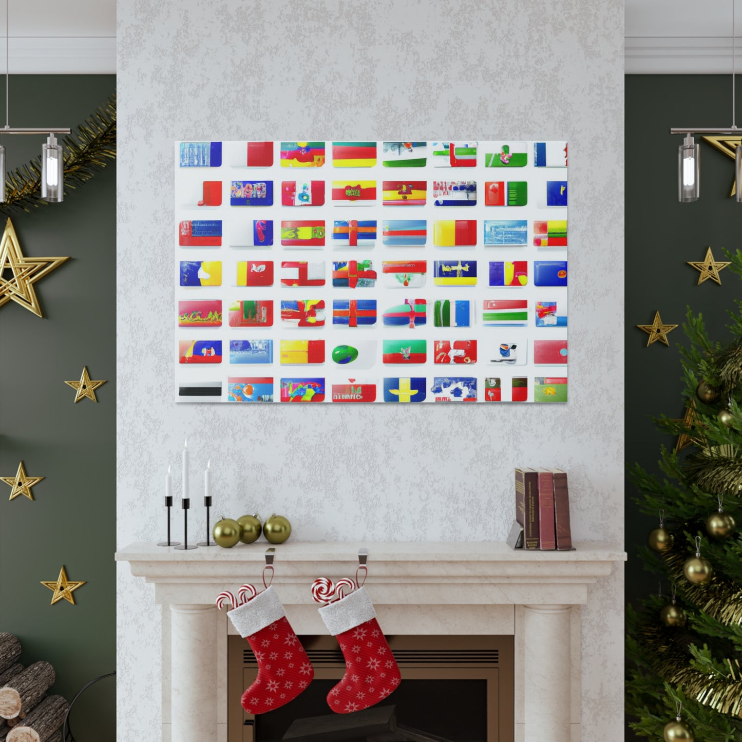 John Webster Smith - Flags Of The World Canvas Wall Art