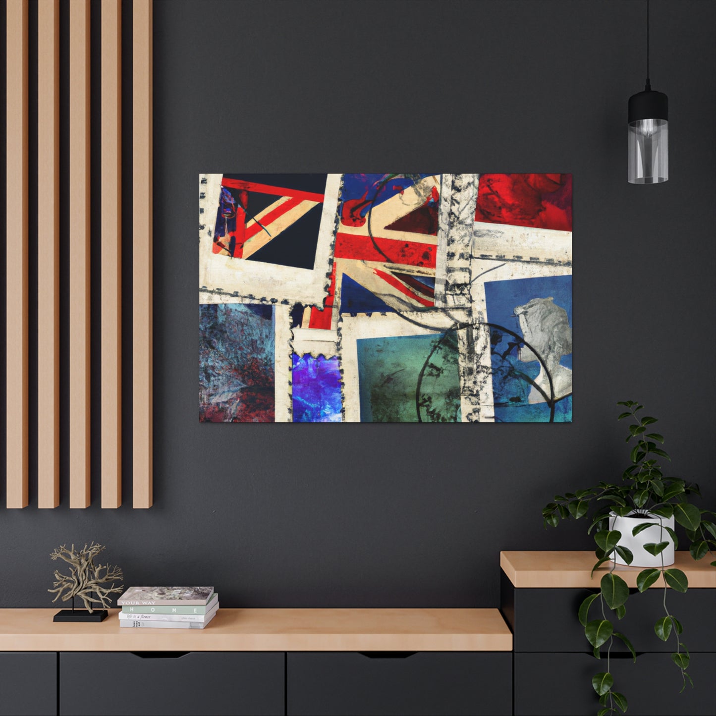 "Explore the Globe" Stamps - Postage Stamp Collector Canvas Wall Art