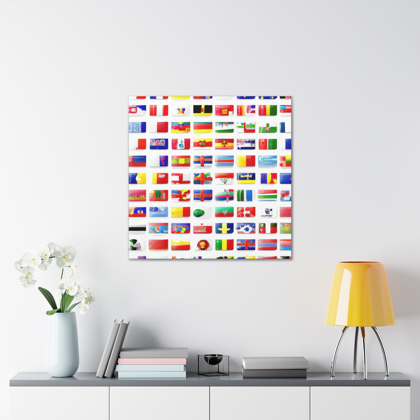 John Webster Smith - Flags Of The World Canvas Wall Art