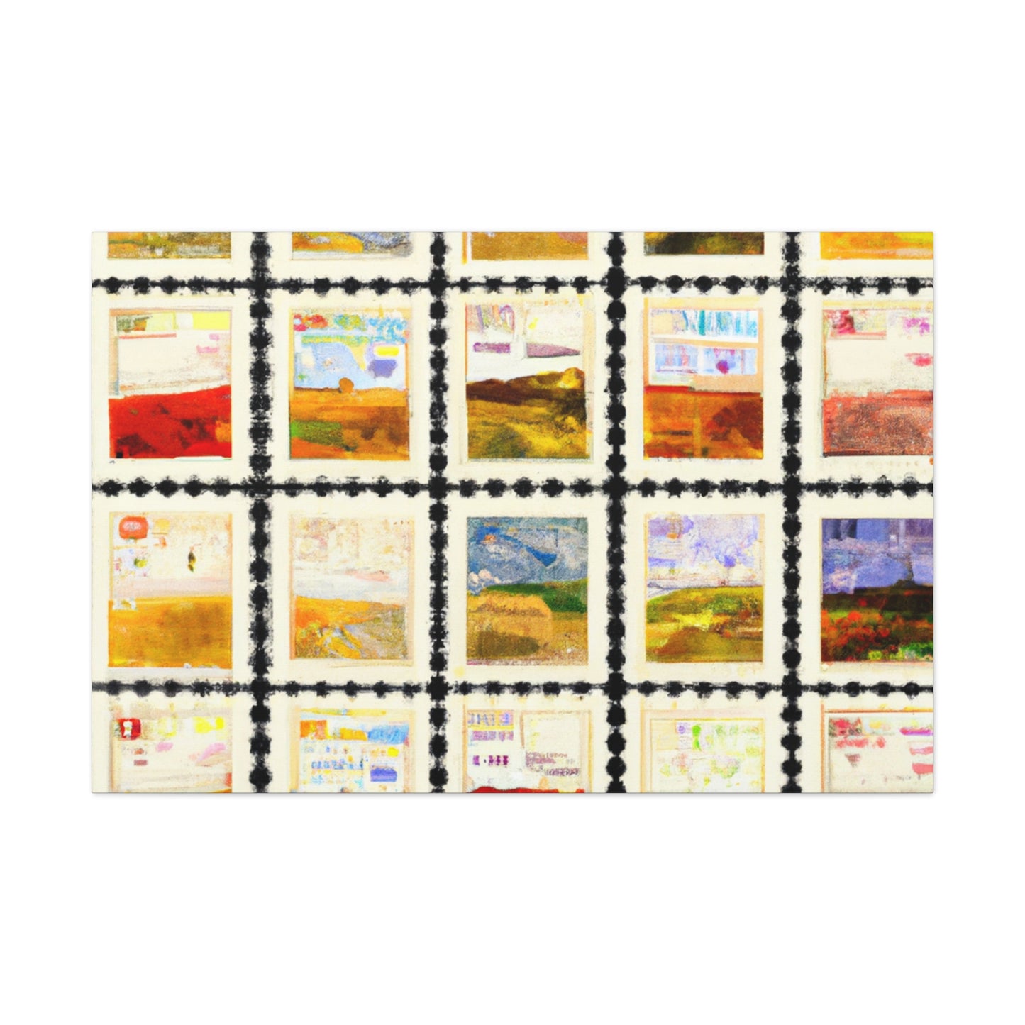 Global Postal Journey - Postage Stamp Collector Canvas Wall Art