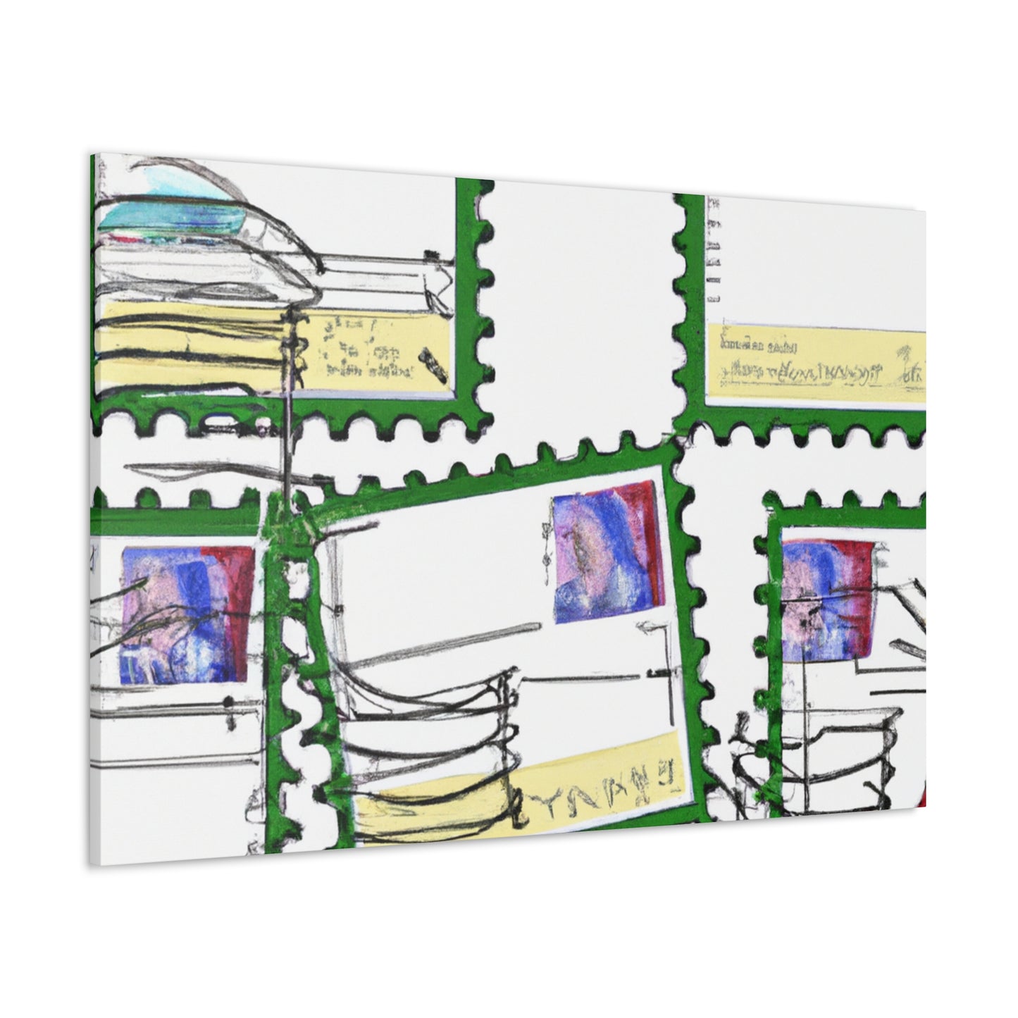 Global Unity Stamps - Postage Stamp Collector Canvas Wall Art