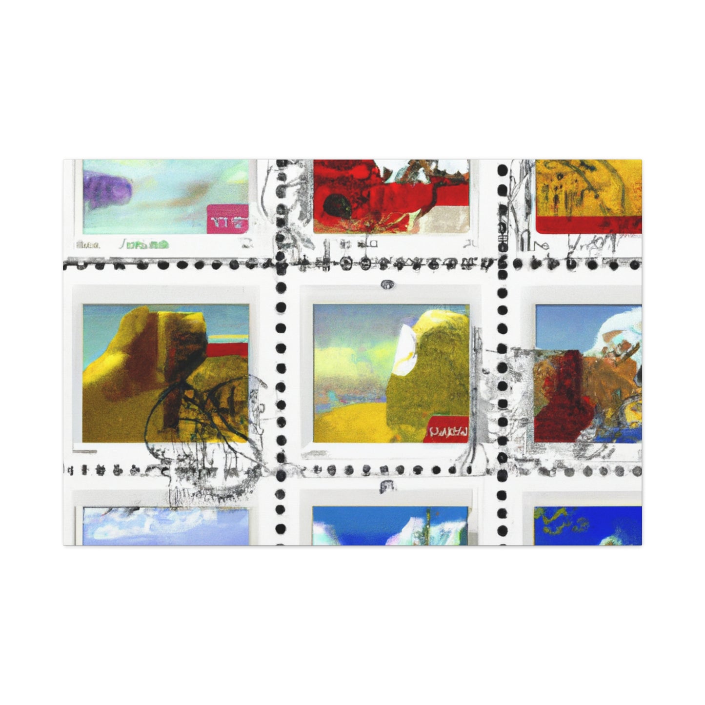 Global Friendship Stamps. - Postage Stamp Collector Canvas Wall Art