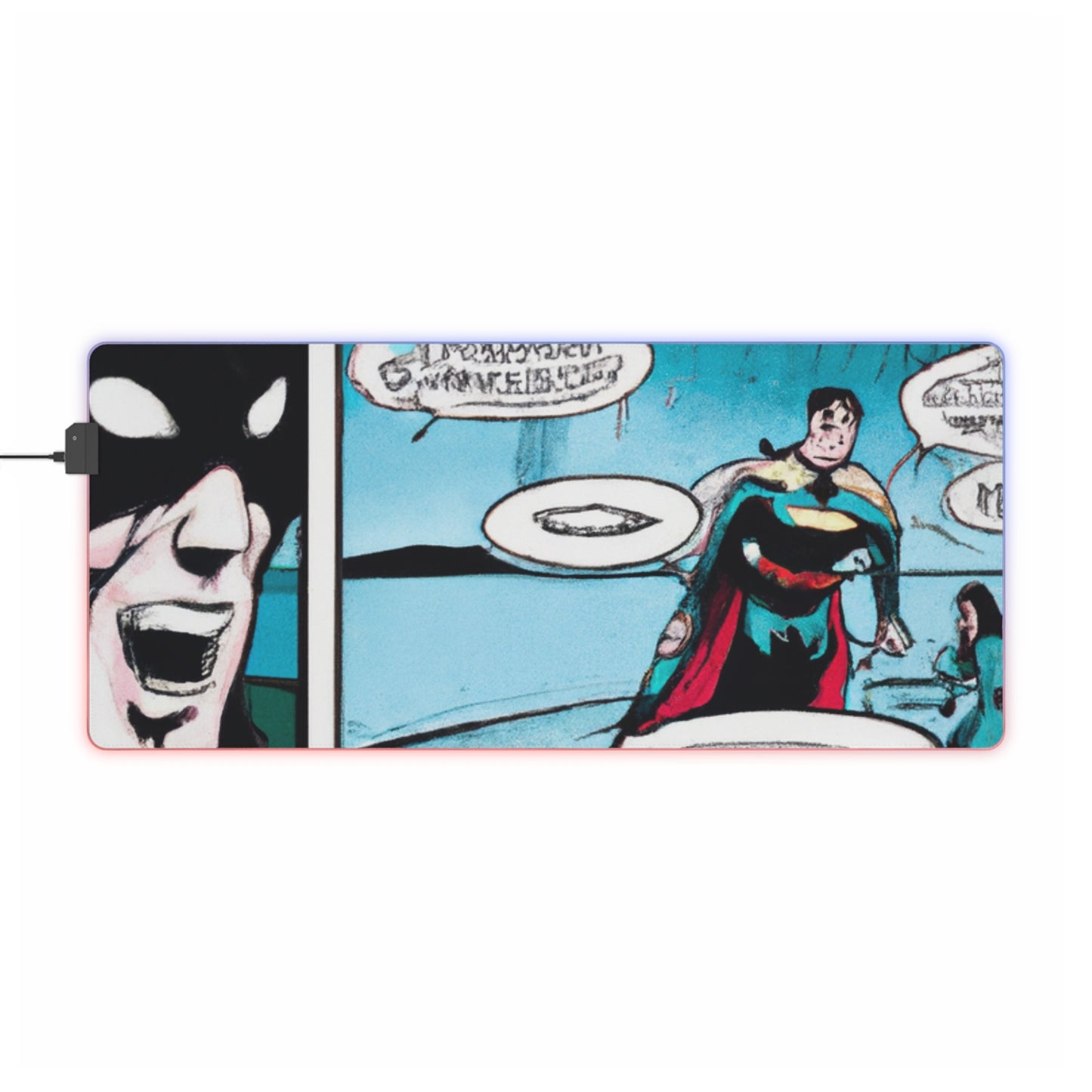 Smiley McJitterbug - Comic Book Collector LED Light Up Gaming Mouse Pad