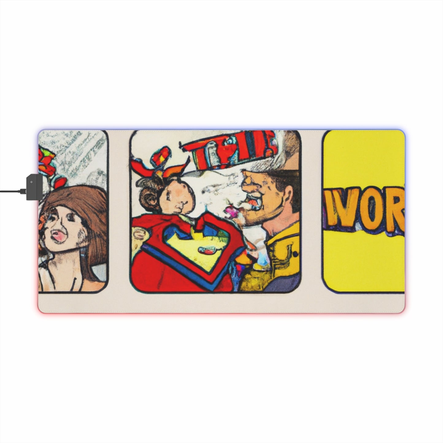 Mortimer "Morty" McSpiffy - Comic Book Collector LED Light Up Gaming Mouse Pad