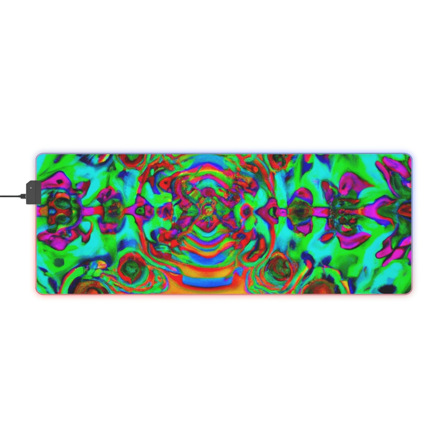 Bunny Blips - Psychedelic Trippy LED Light Up Gaming Mouse Pad