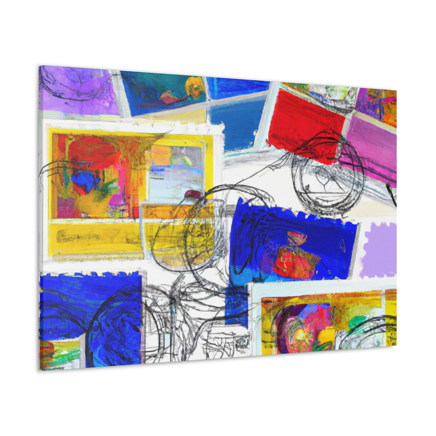 GlobalGreetings Stamps - Postage Stamp Collector Canvas Wall Art