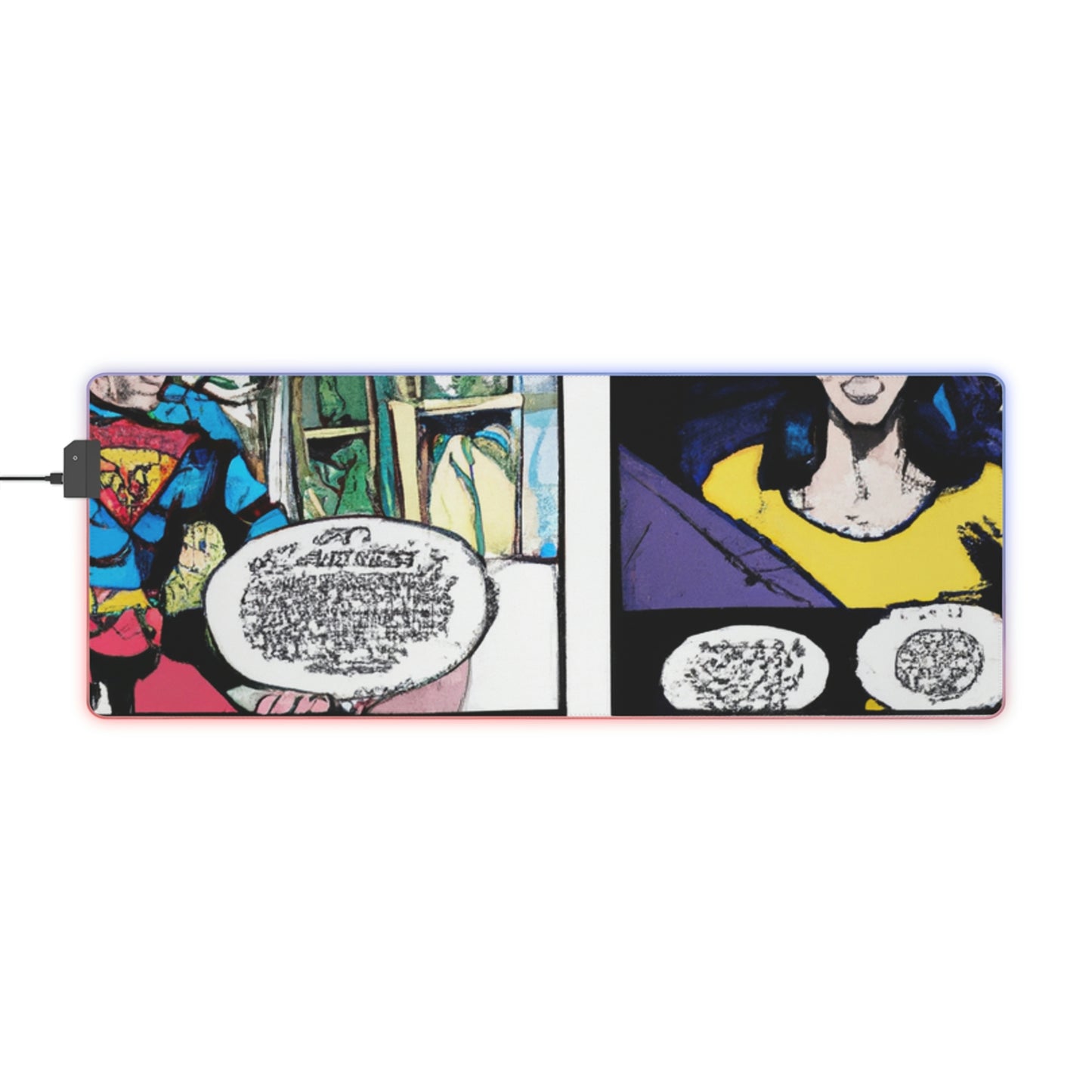 Hula-Hoops McCoy - Comic Book Collector LED Light Up Gaming Mouse Pad