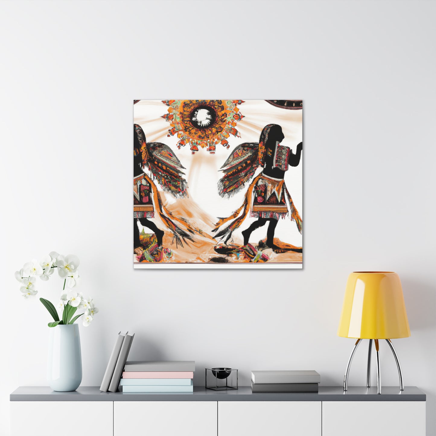 Running Deer - Native American Indian Canvas Wall Art