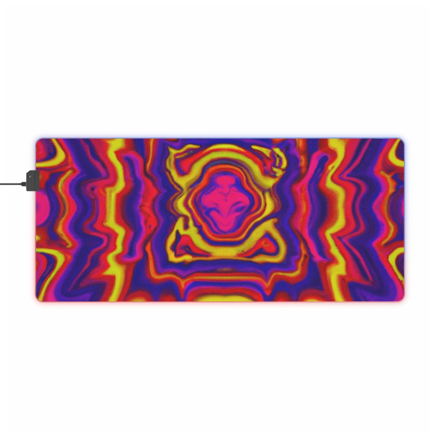 Sgt. Rockabilly - Psychedelic Trippy LED Light Up Gaming Mouse Pad