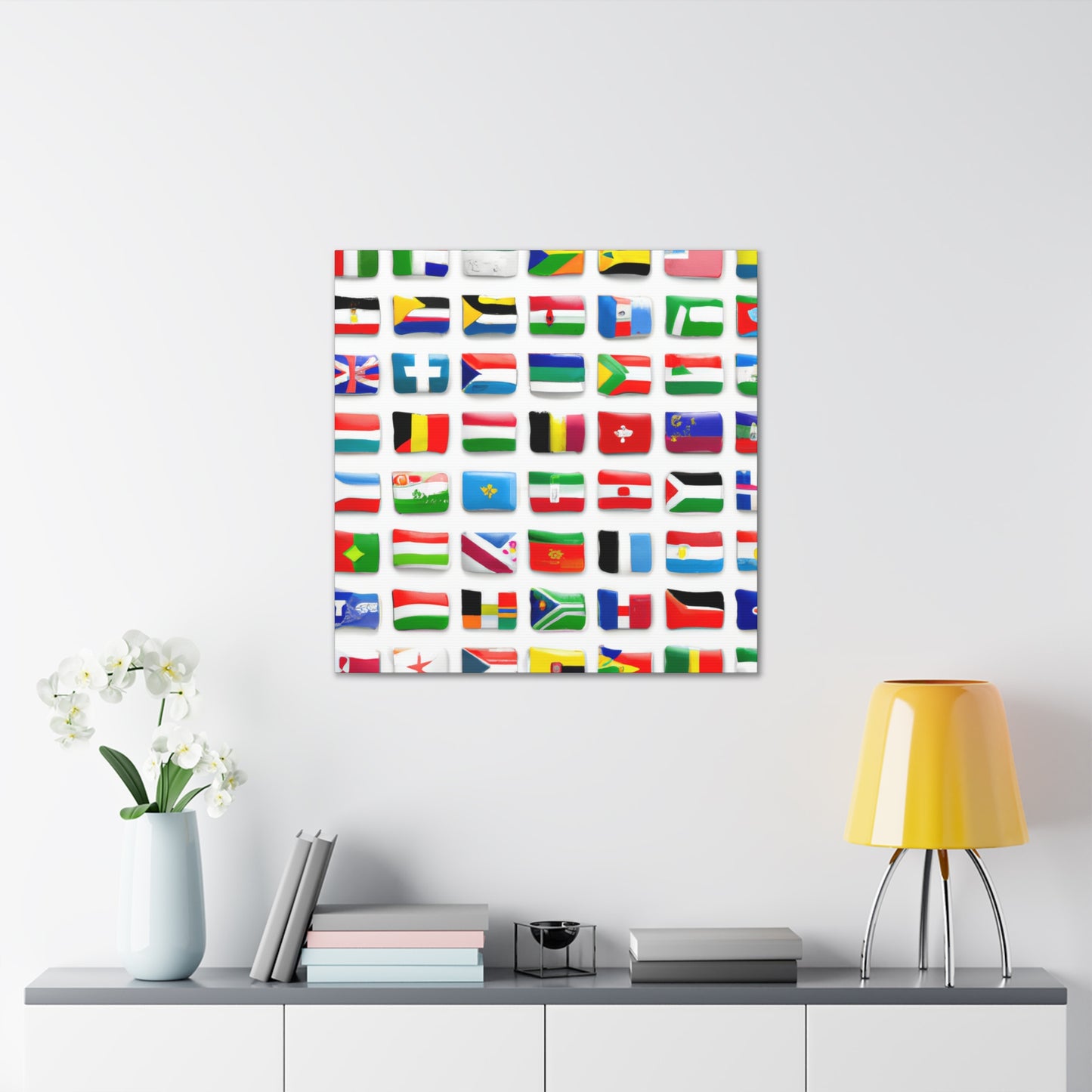 Jane Austen Flagmaker - Flags Of The World Canvas Wall Art