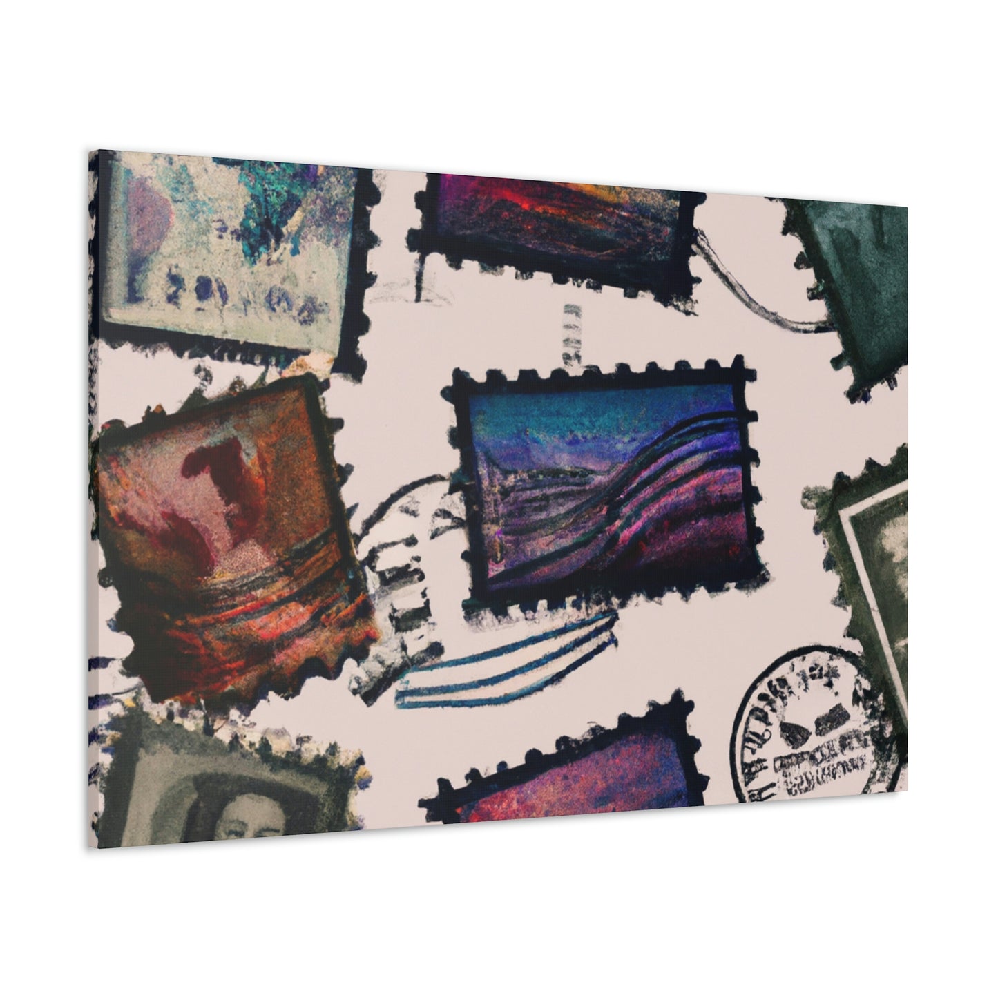 International Friendship postage stamp series. - Canvas
