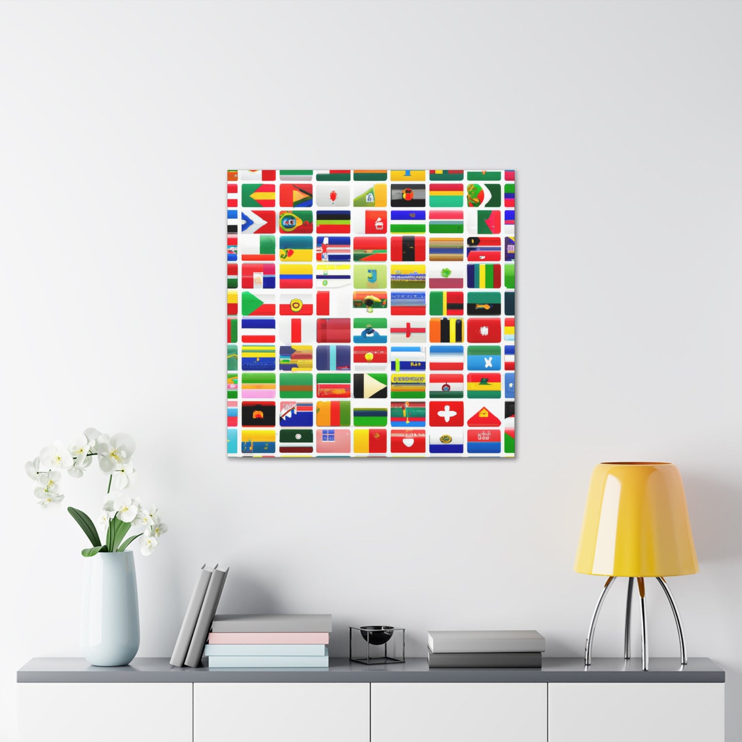 Emily Crandall (1845 - 1915) - Flags Of The World Canvas Wall Art