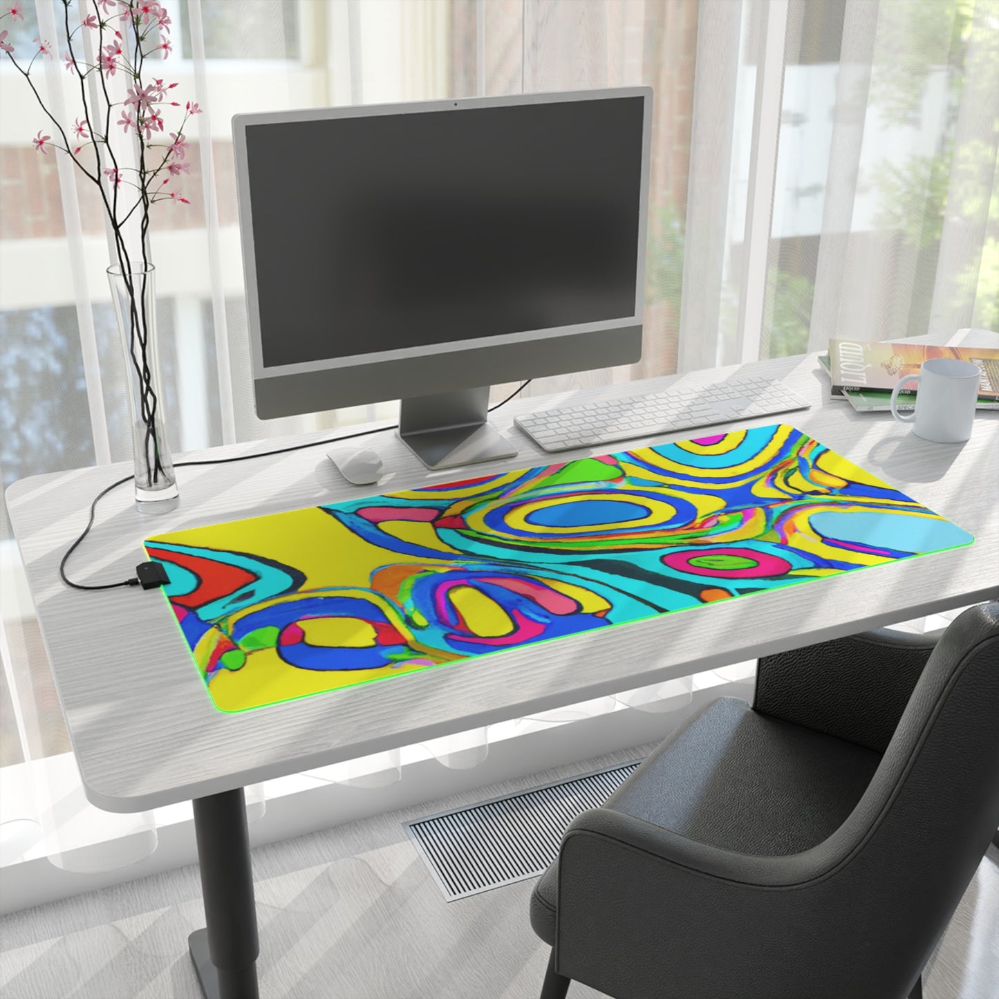 Amelia Astroblast - Psychedelic Trippy LED Light Up Gaming Mouse Pad