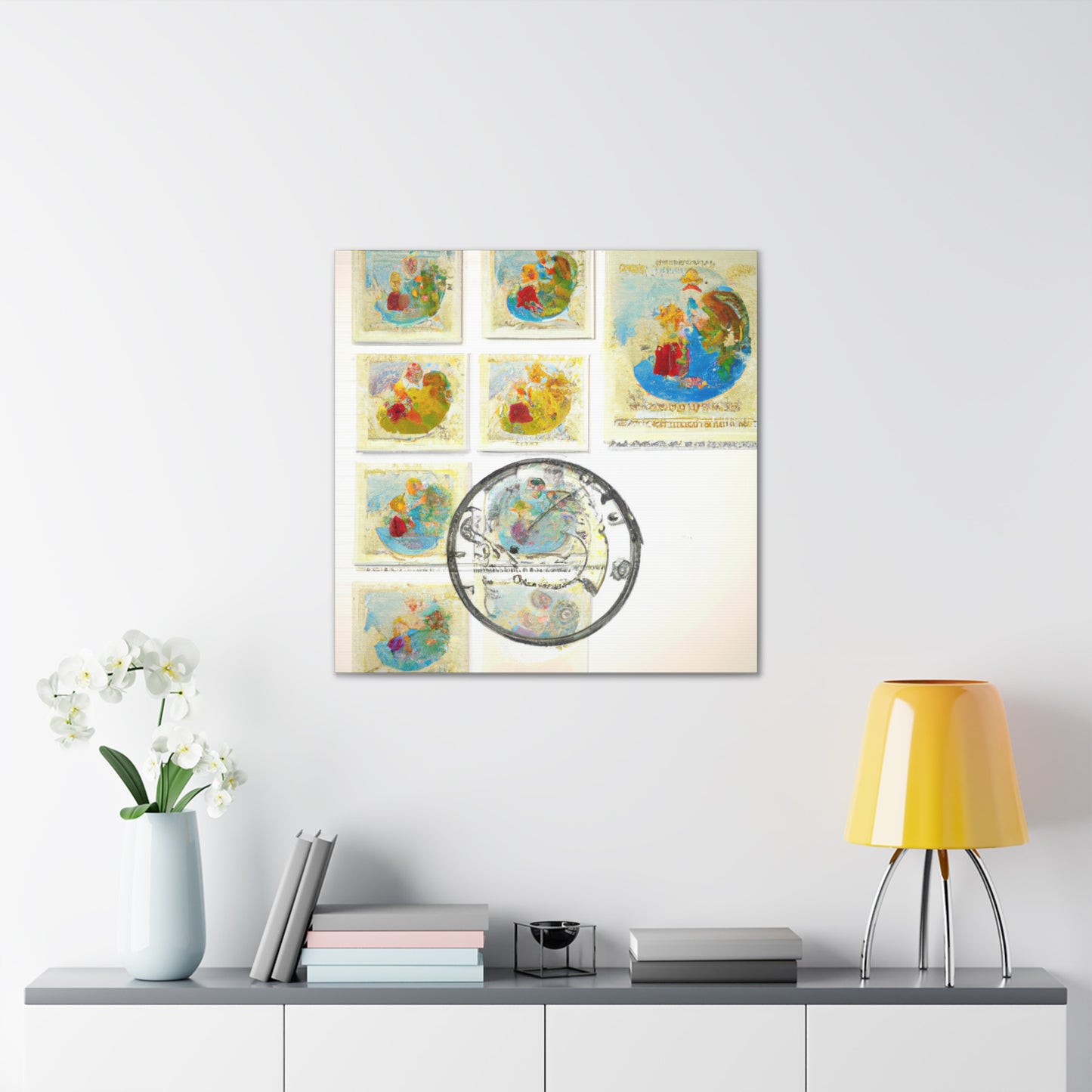 "World of Wonders" Stamps. - Postage Stamp Collector Canvas Wall Art