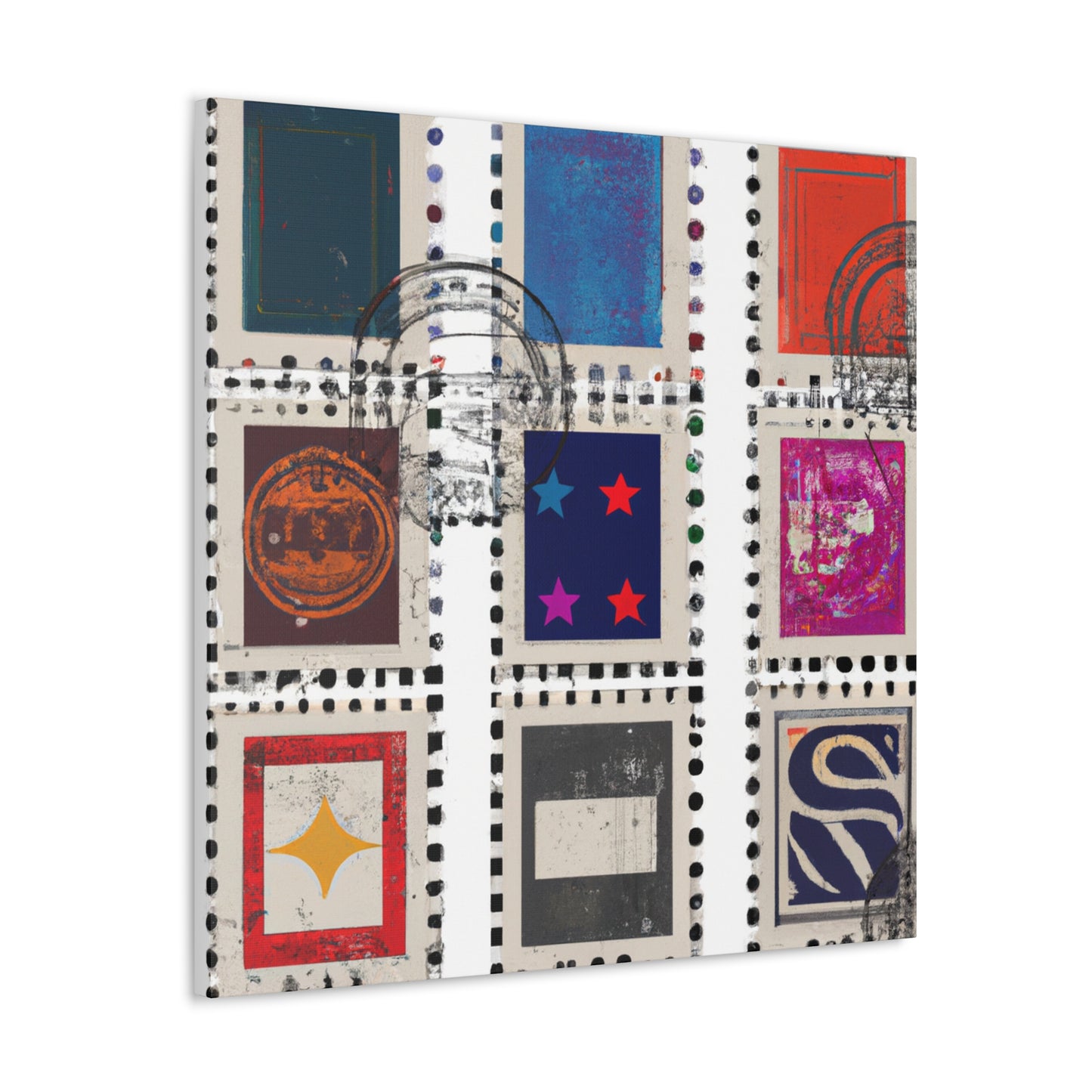 Global Day of Friendship Stamps - Postage Stamp Collector Canvas Wall Art