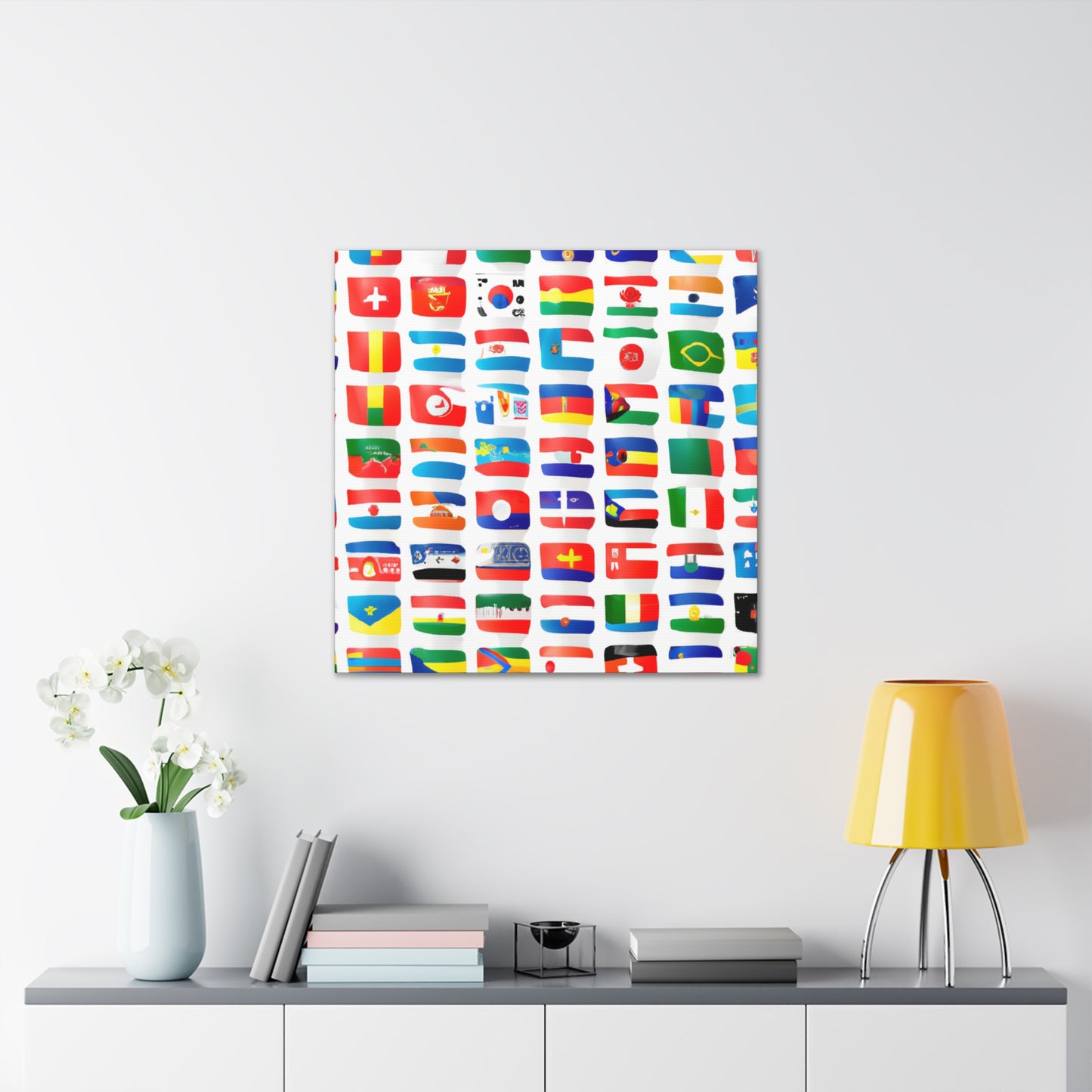 Louisa Pickford - Flags Of The World Canvas Wall Art