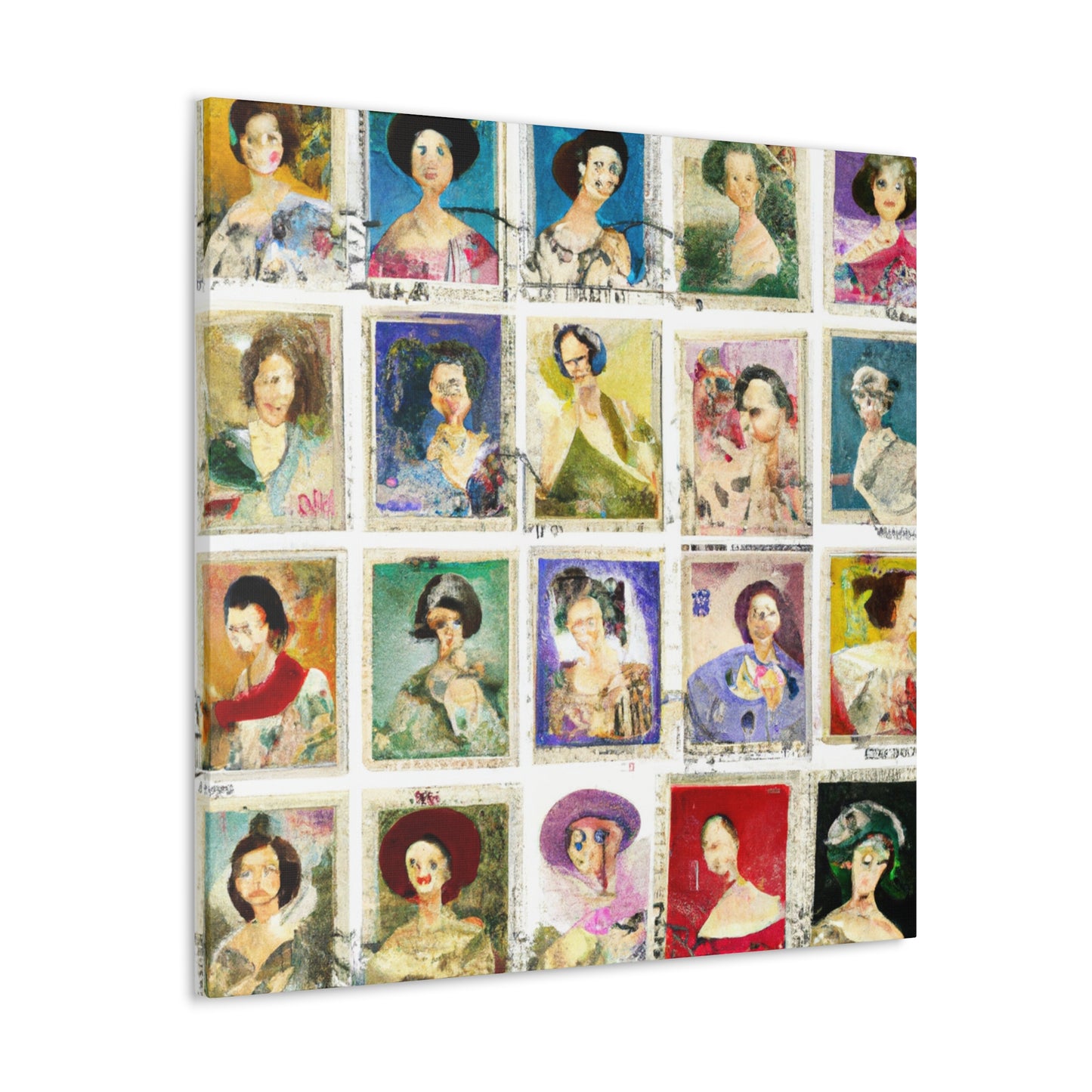 Global Forever Stamps - Postage Stamp Collector Canvas Wall Art