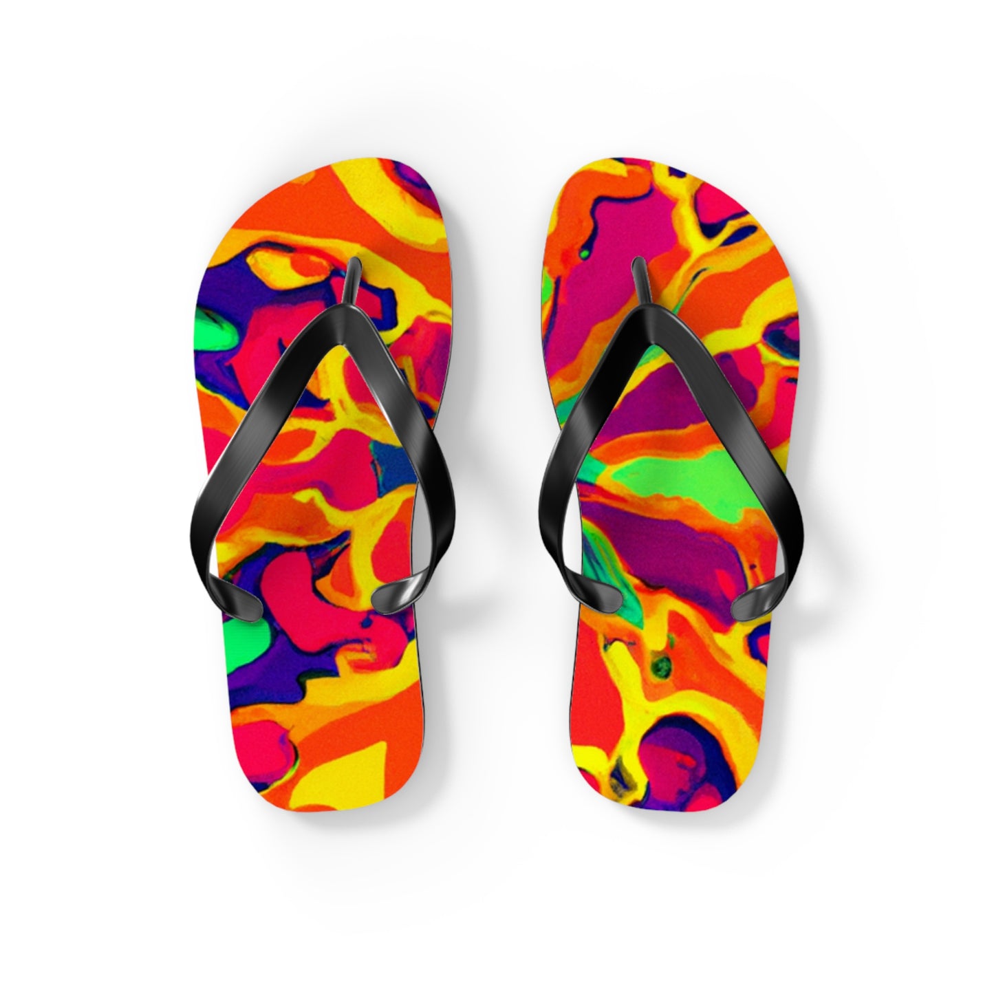 Caleb Shoefoot - Psychedelic Trippy Flip Flop Beach Sandals