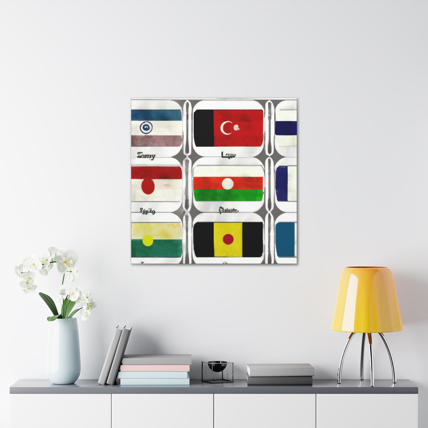 Victorina Leppard - Flags Of The World Canvas Wall Art