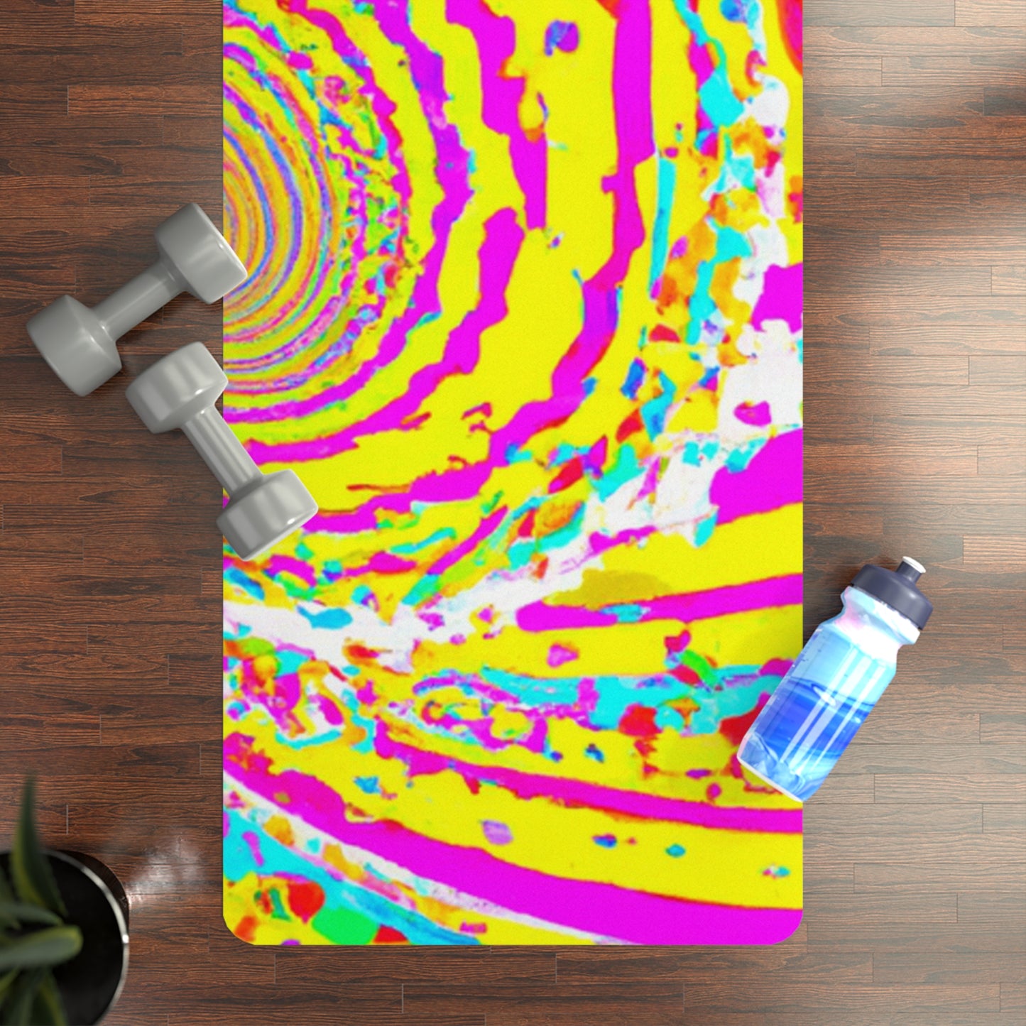 Daisy Sunshower - Psychedelic Yoga Exercise Workout Mat - 24″ x 68"