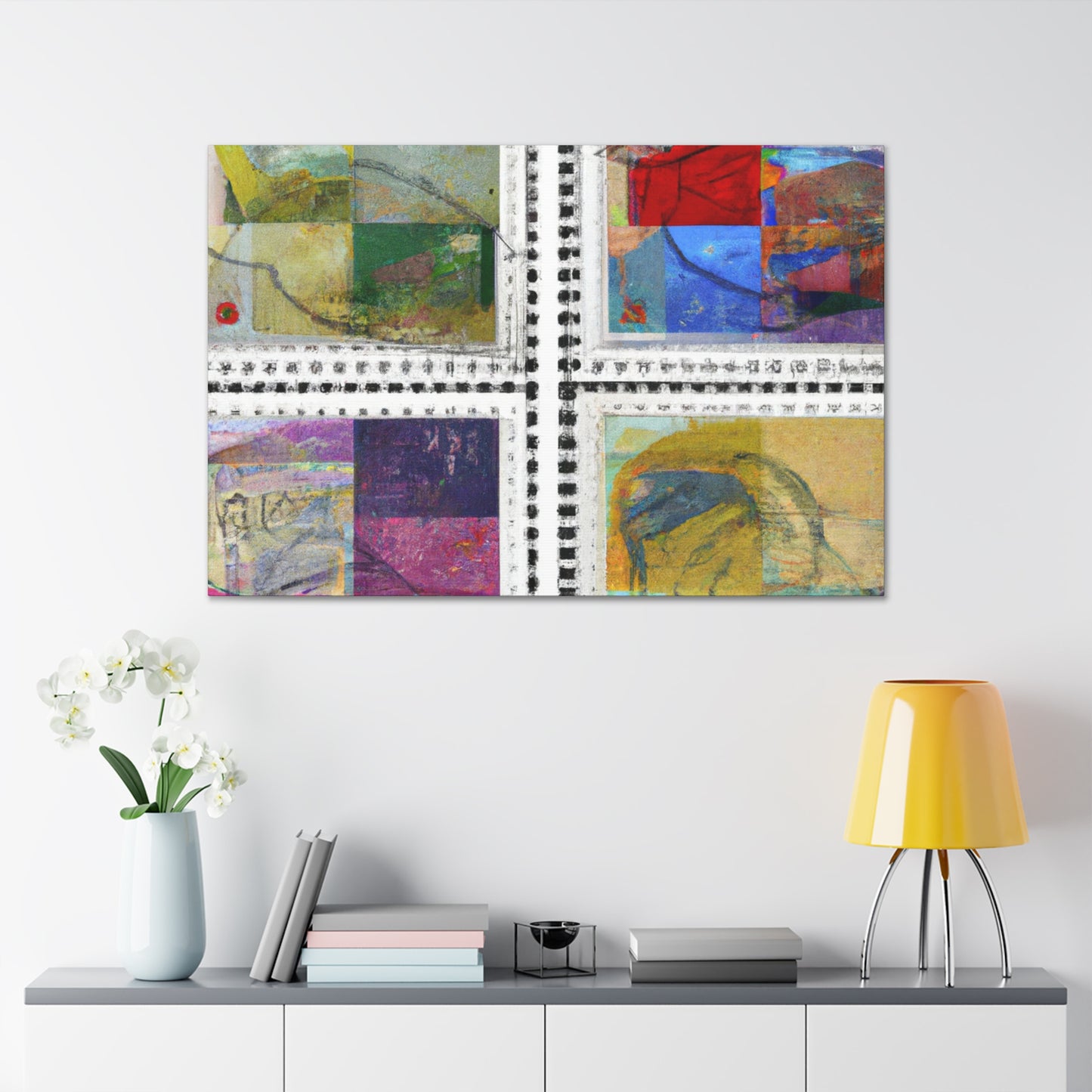 Global Gazers - Postage Stamp Collector Canvas Wall Art