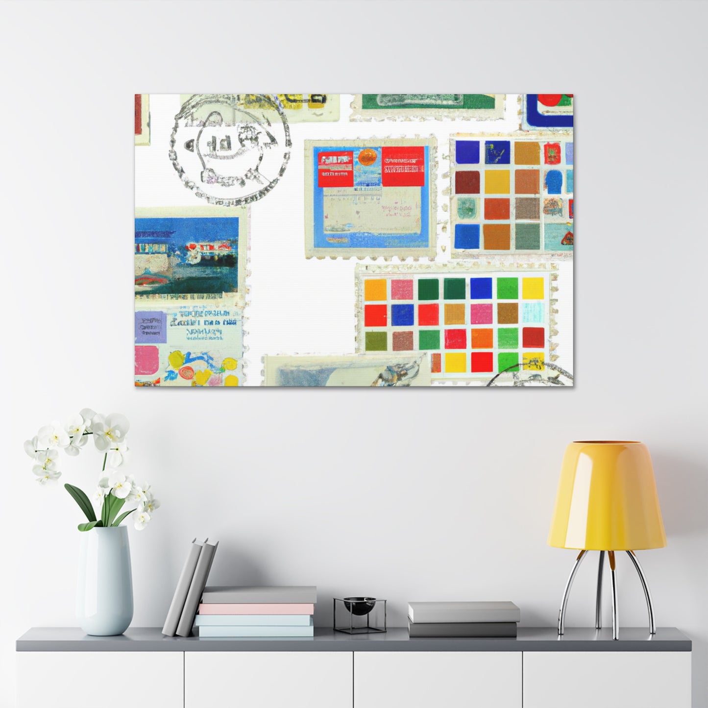 Universal Postage Legacy Series - Postage Stamp Collector Canvas Wall Art