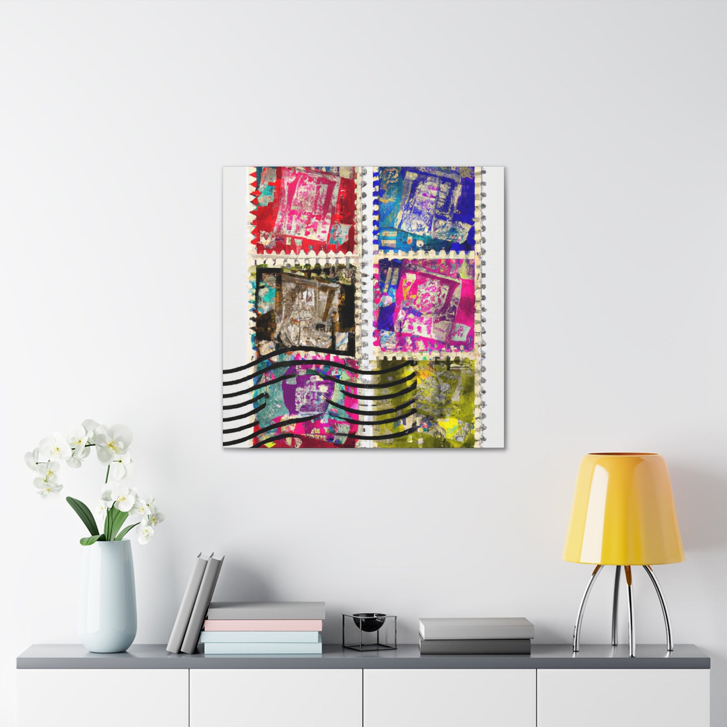 Globetrotting Stamps - Postage Stamp Collector Canvas Wall Art