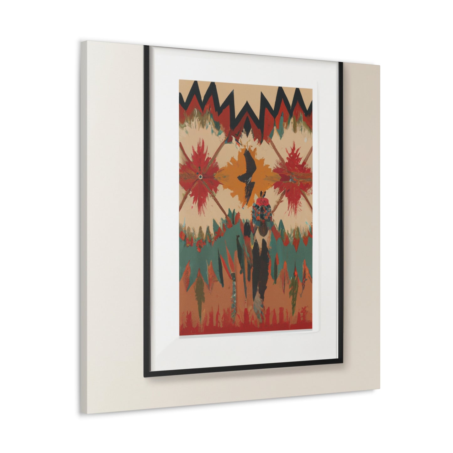 Running Wolf - Native American Indian Canvas Wall Art