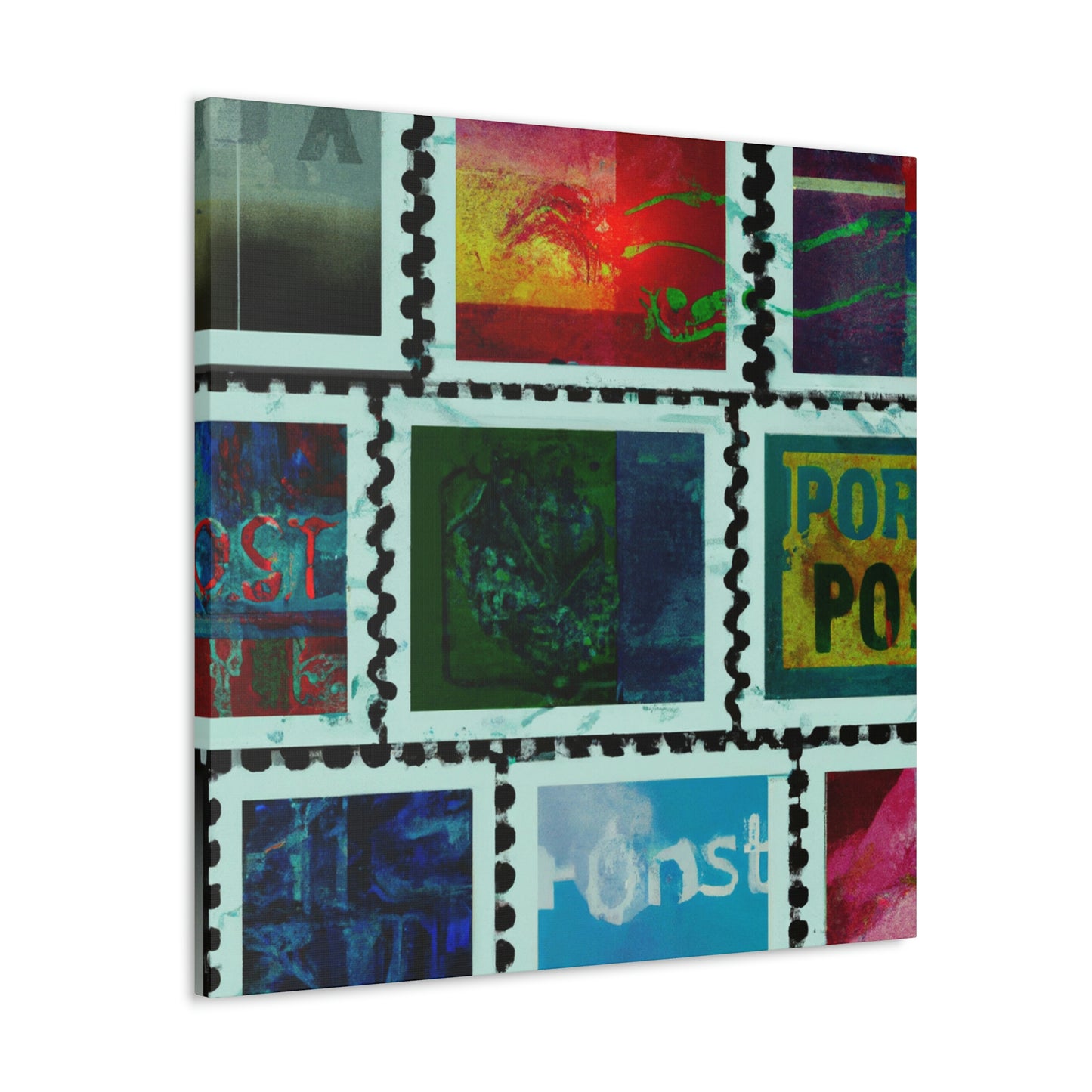 Global Journeys Postage Stamp Collection - Postage Stamp Collector Canvas Wall Art