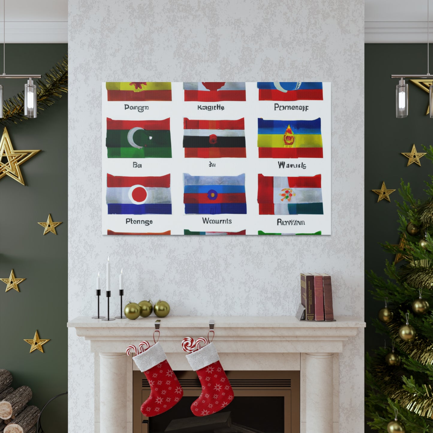 Elizabeth Smithson - Flags Of The World Canvas Wall Art