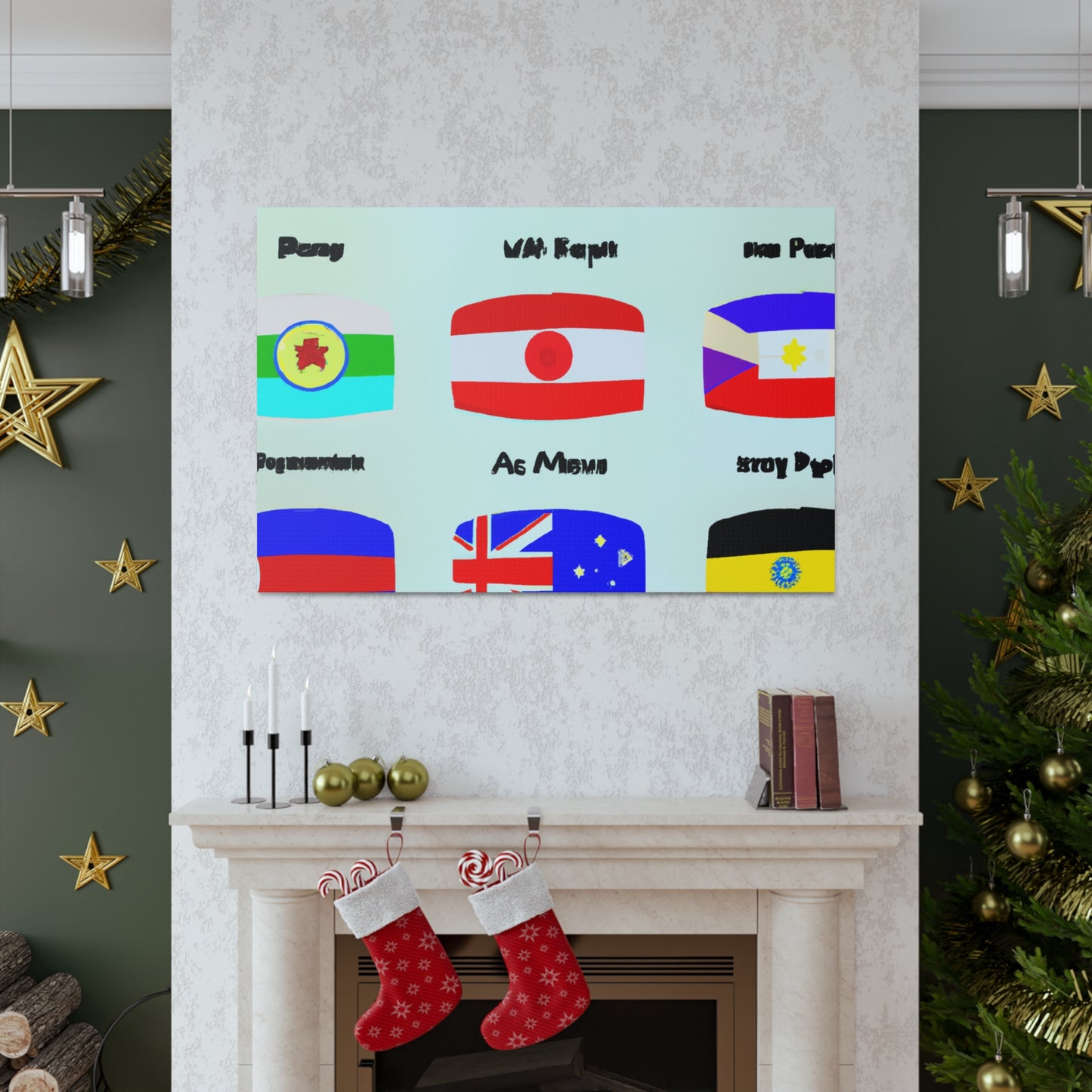 Frances Bellamy - Flags Of The World Canvas Wall Art