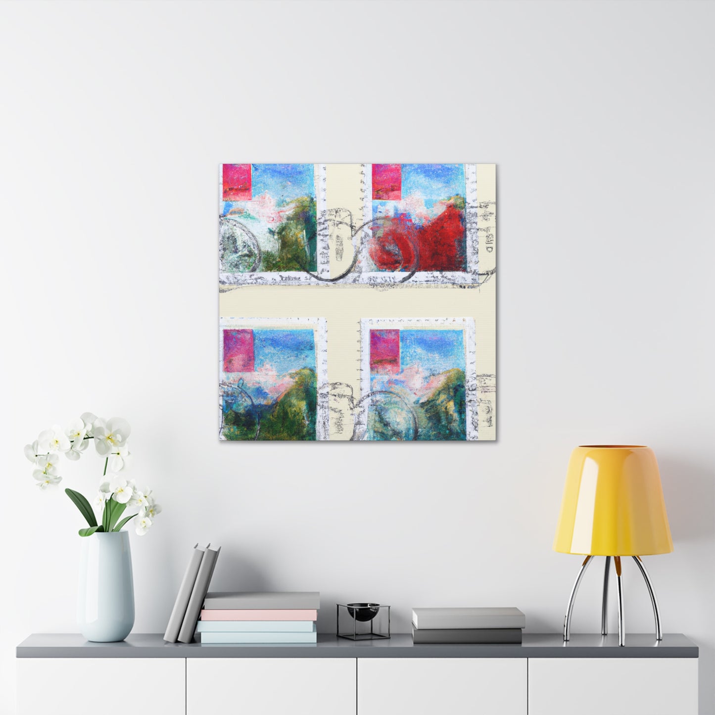 "Cultural Wonders of the World" - Postage Stamp Collector Canvas Wall Art