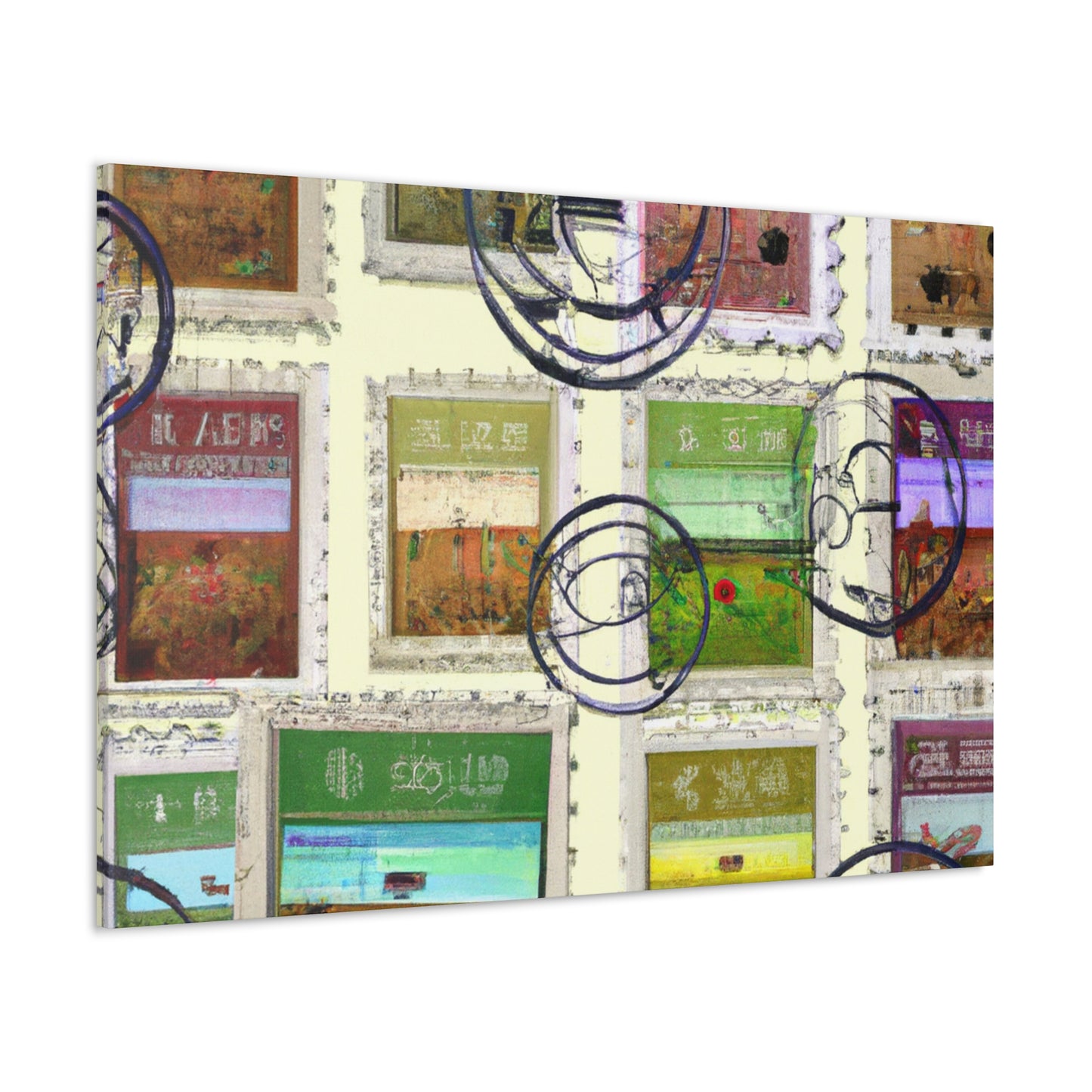 Global Adventurer Postage Stamps - Postage Stamp Collector Canvas Wall Art