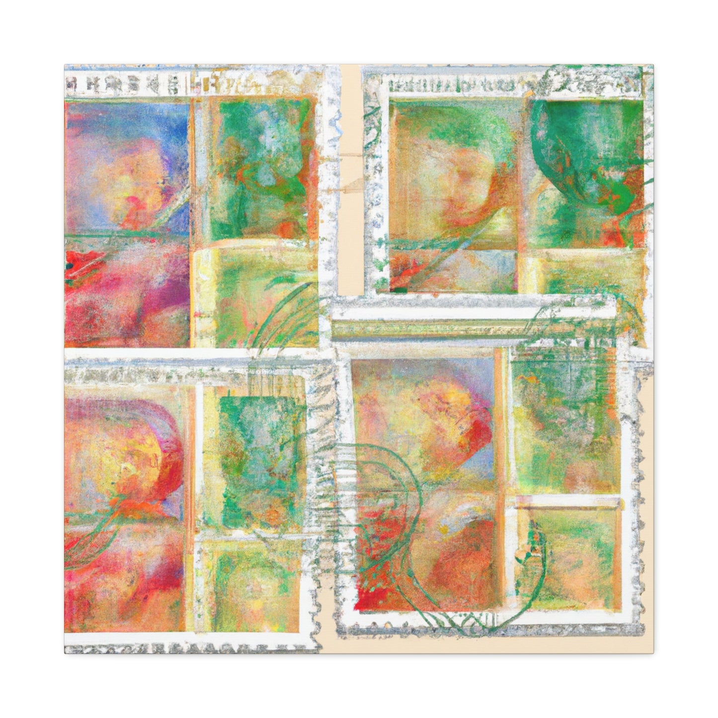 Global Heritage Stamps - Postage Stamp Collector Canvas Wall Art